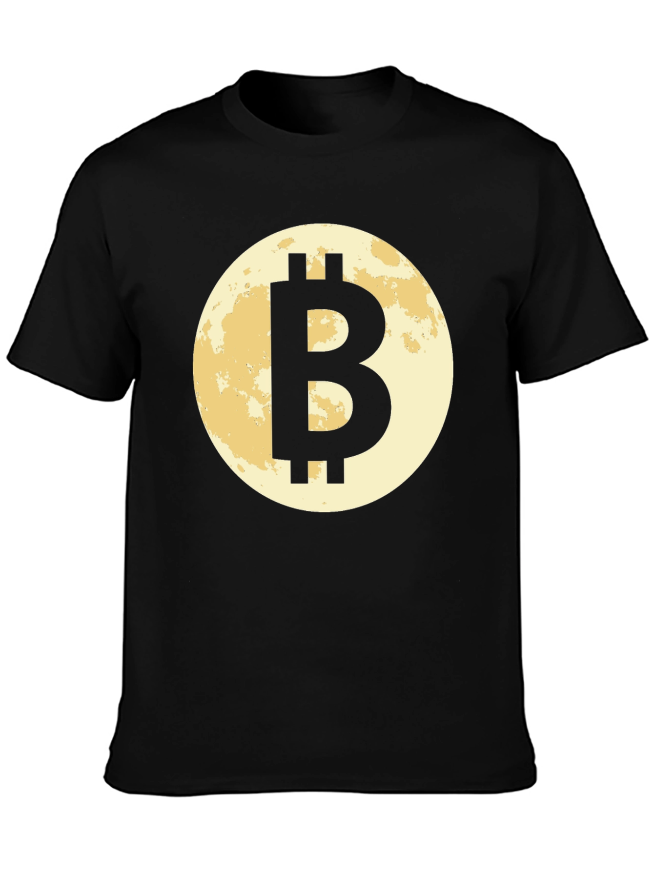 Black Bitcoin Moon Black T-Shirt Cryptocurrency BTC Crypto view 3