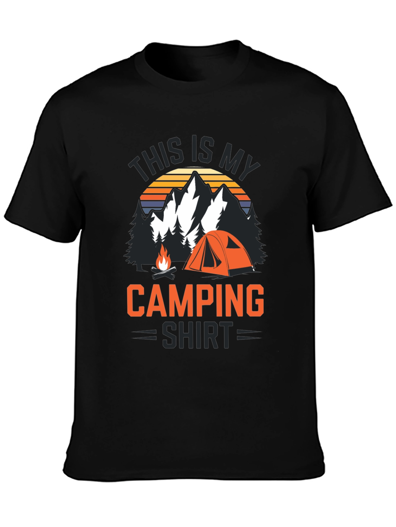 Black Camping Shirt - This is My Camping Shirt view 3