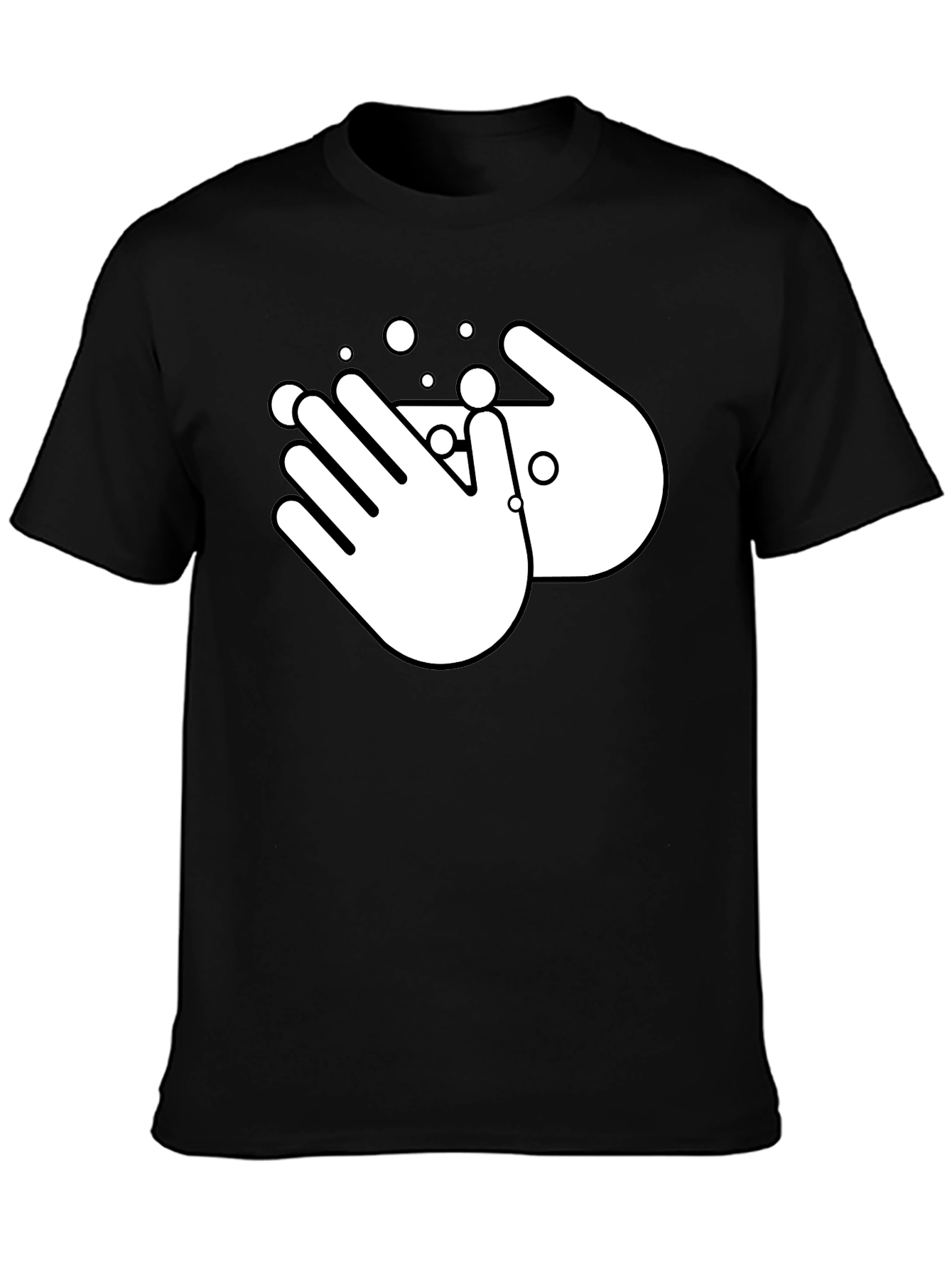 Black Wash Your Hands Black T-Shirt view 3