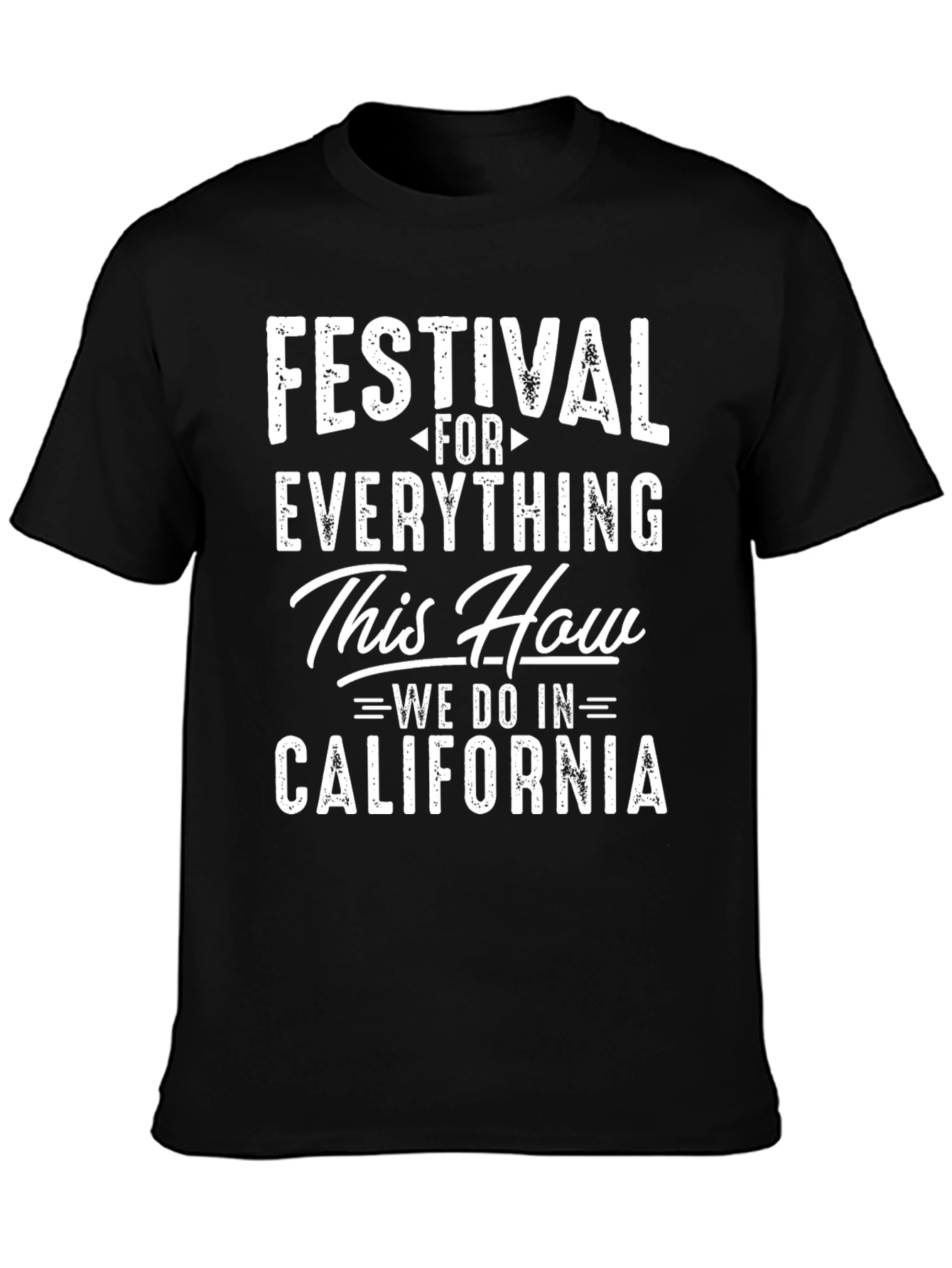 Black Festival Everything California Graphic Tee - Black view 3