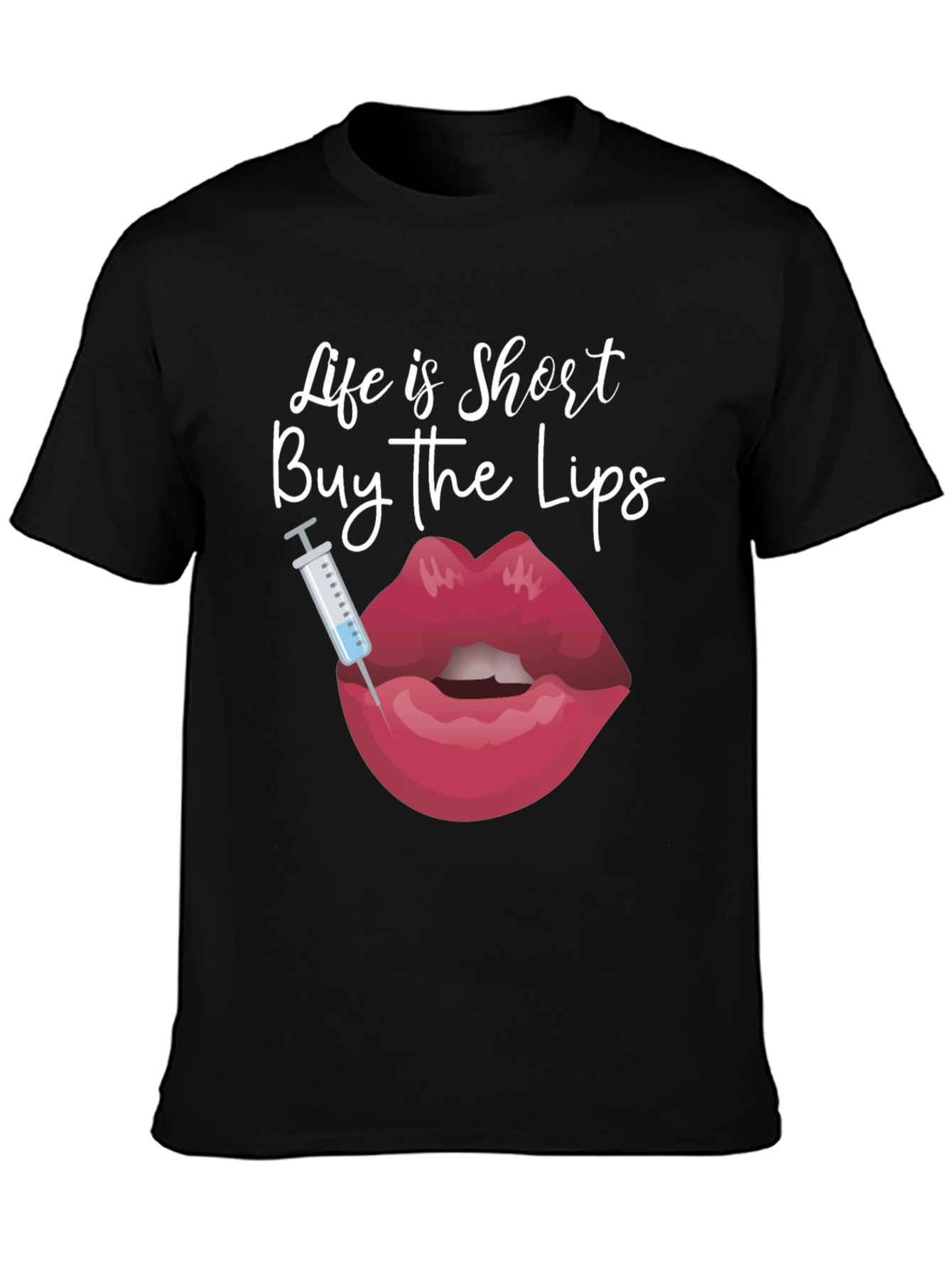 Black Life is Short Buy the Lips T-Shirt view 3