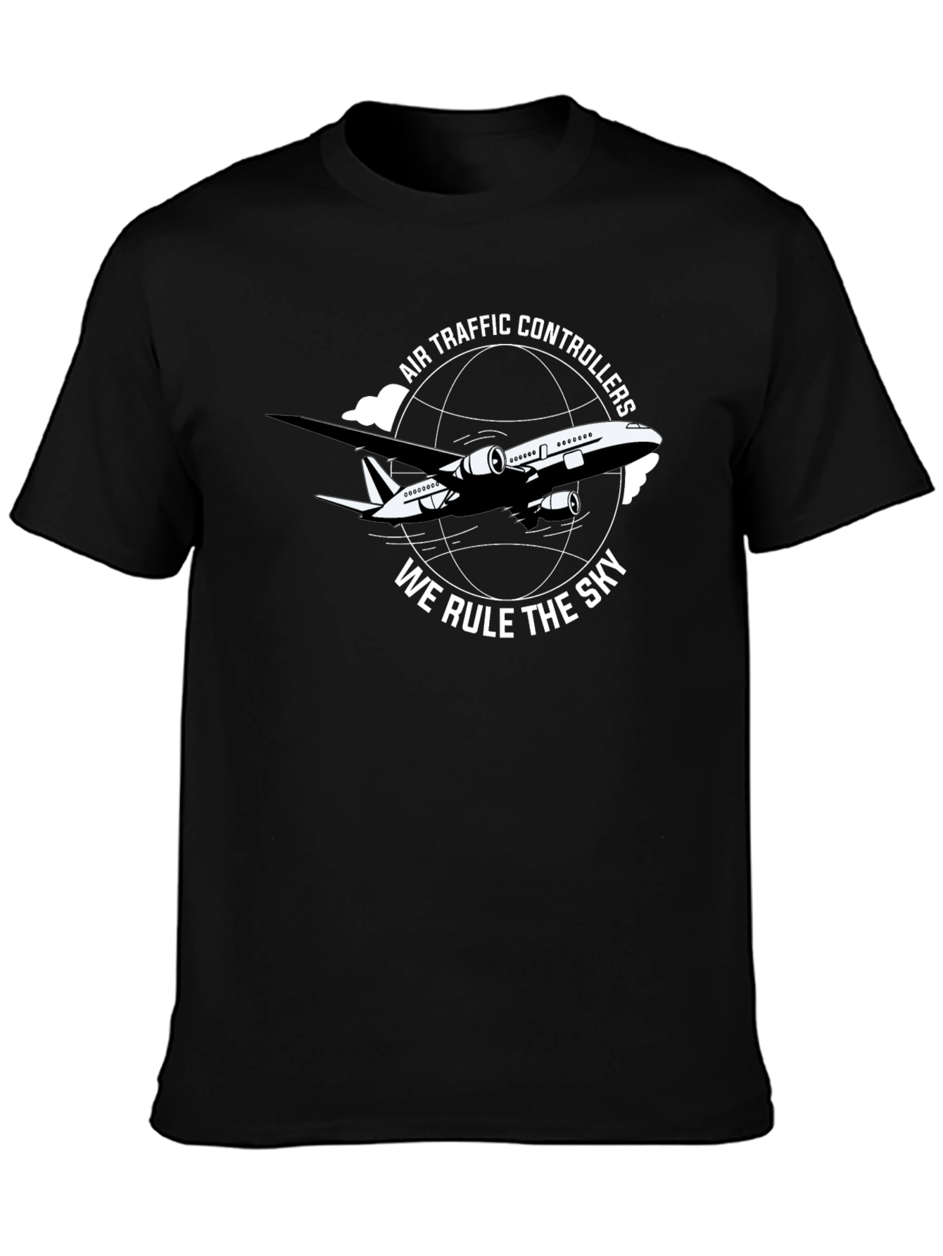 Black Air Traffic Controller T-Shirt - Rule the Sky view 3