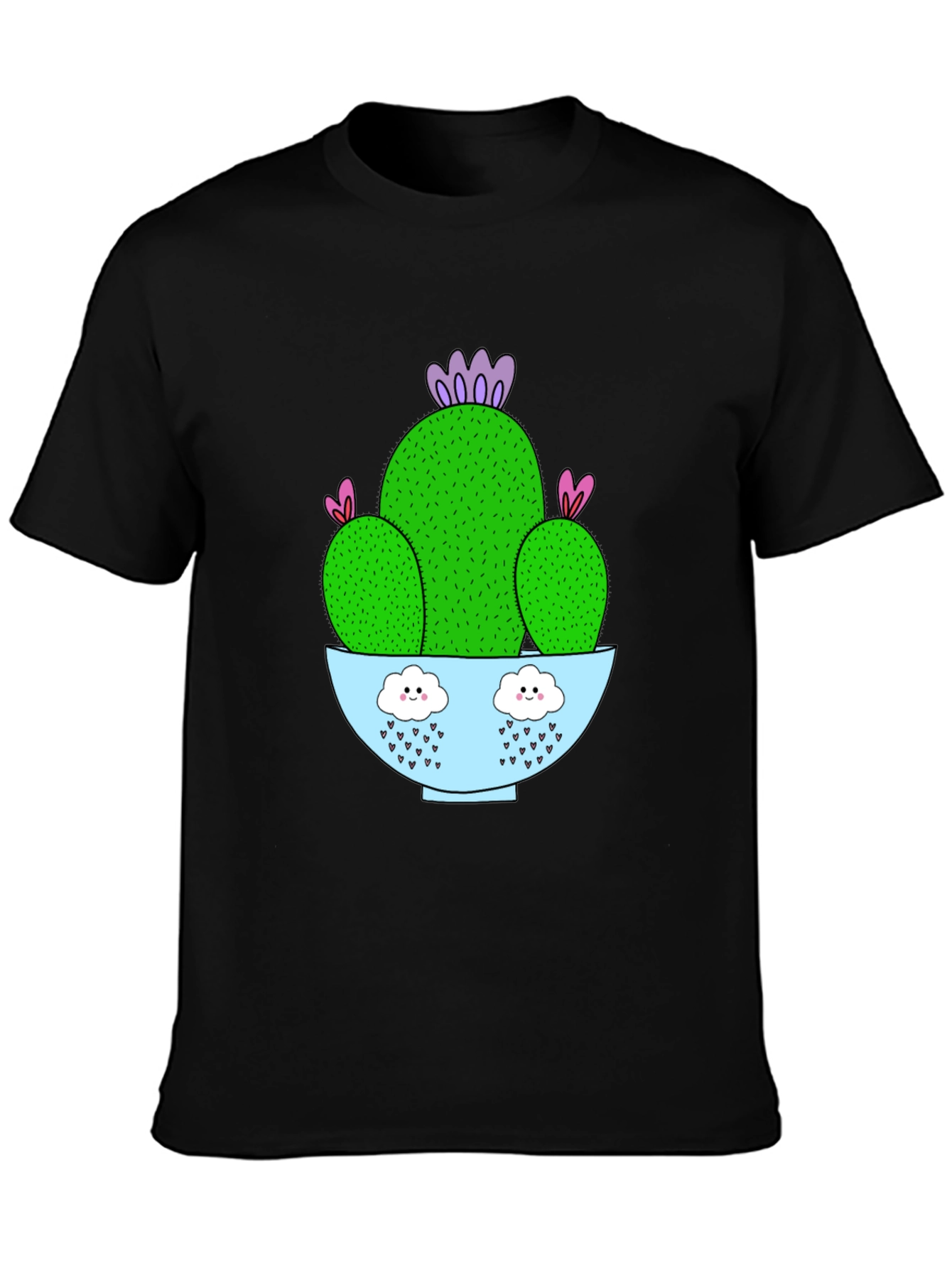 Cactus Graphic Tee - Black Cotton T-Shirt - 3