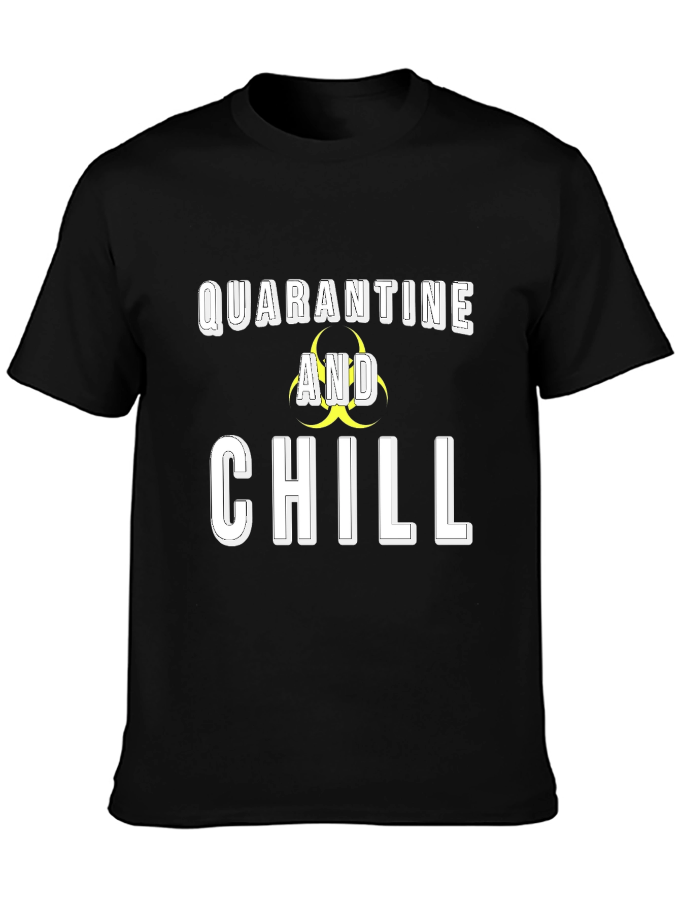 Black Quarantine and Chill Graphic Tee view 3