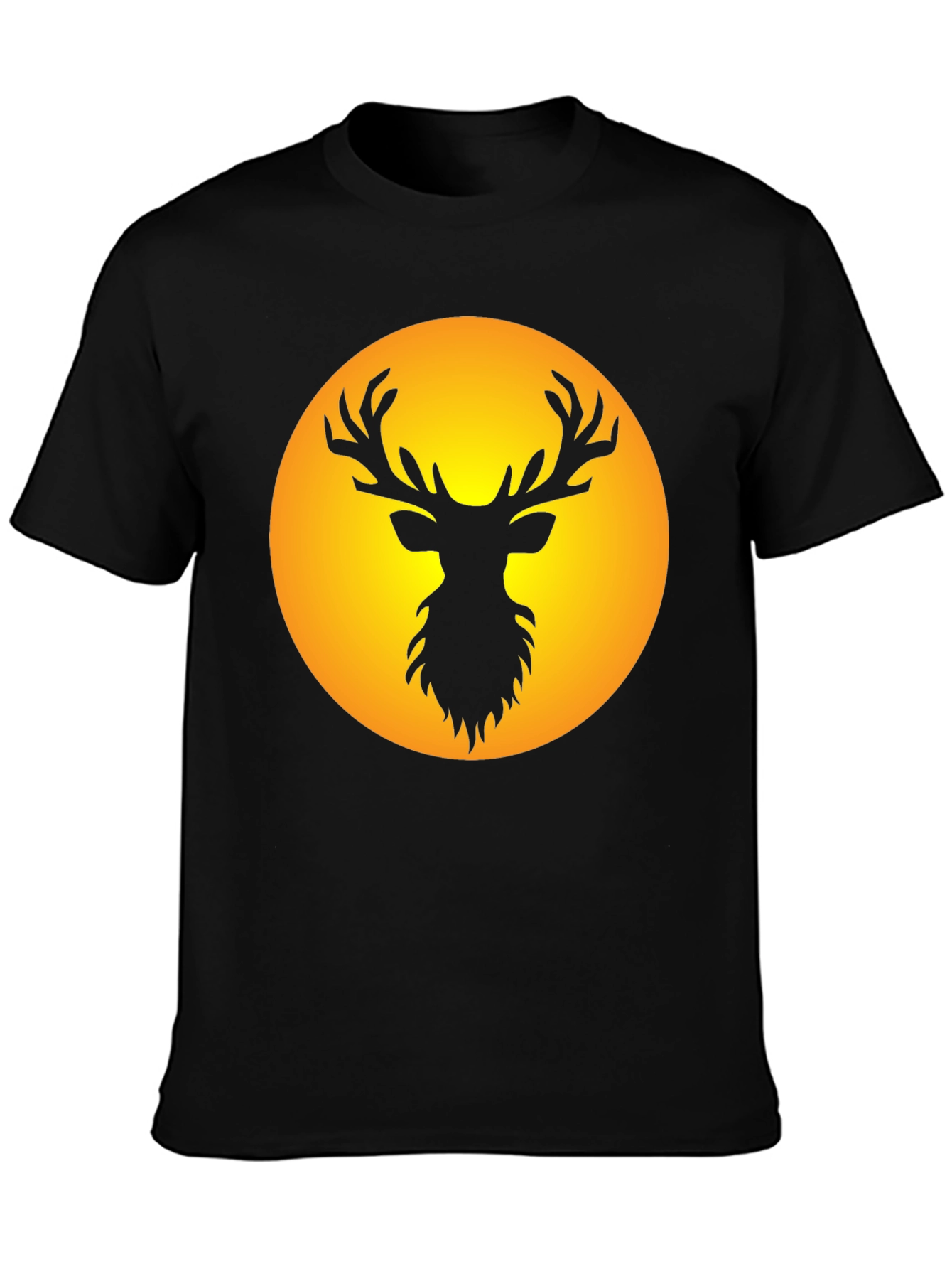 Black Black Deer Silhouette Tee view 3