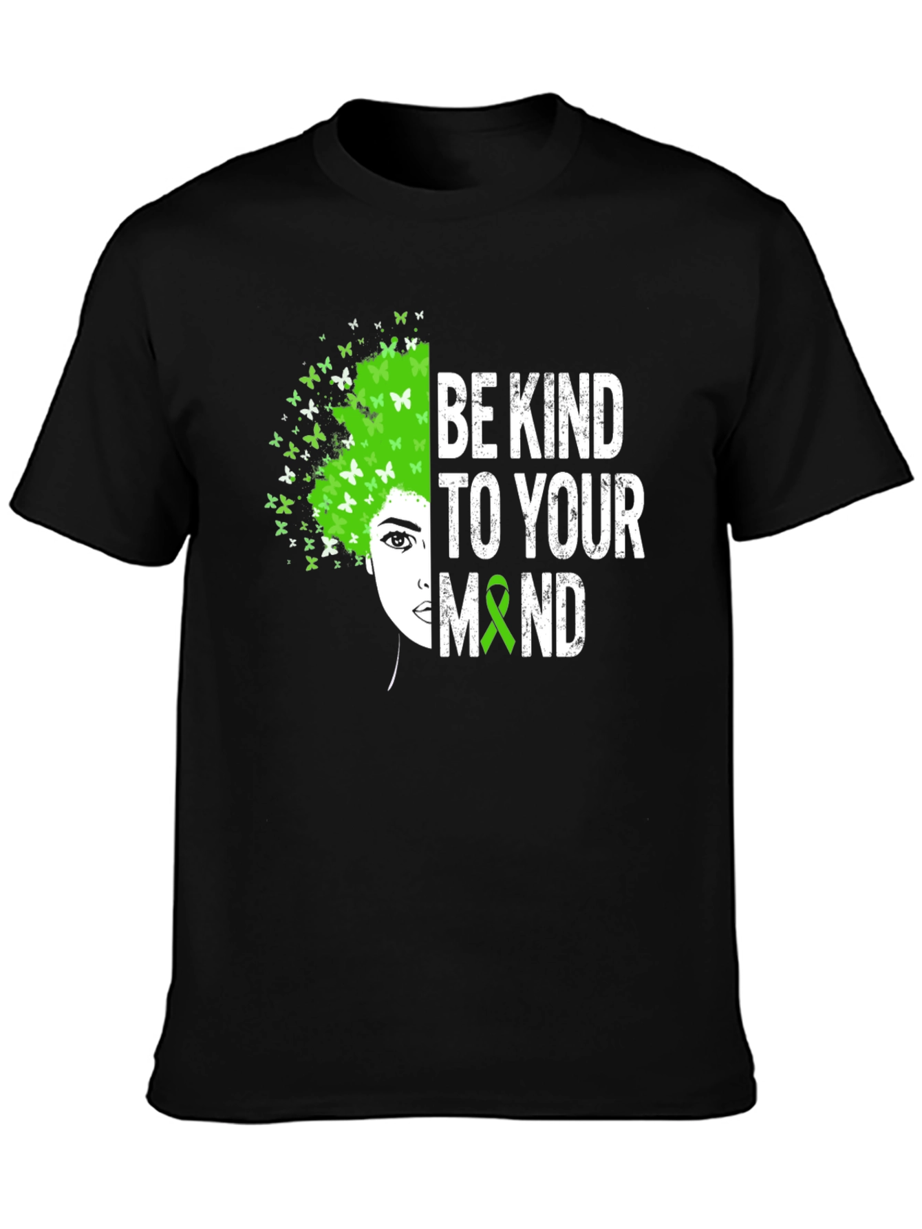 Black Be Kind To Your Mind T-Shirt - Mental Health Awareness Tee view 3