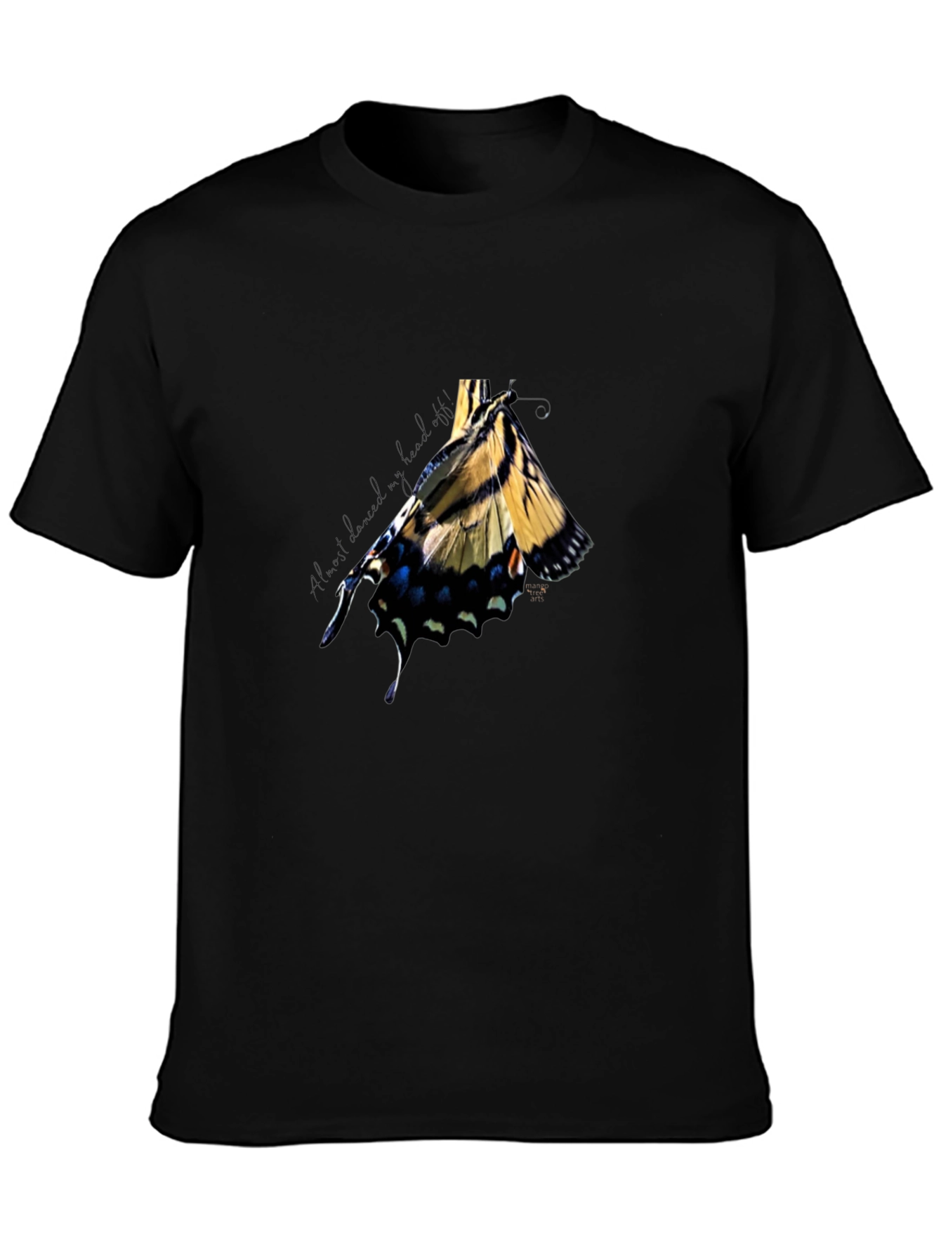 Black Butterfly Graphic Black T-Shirt - Stylish & Unique view 3