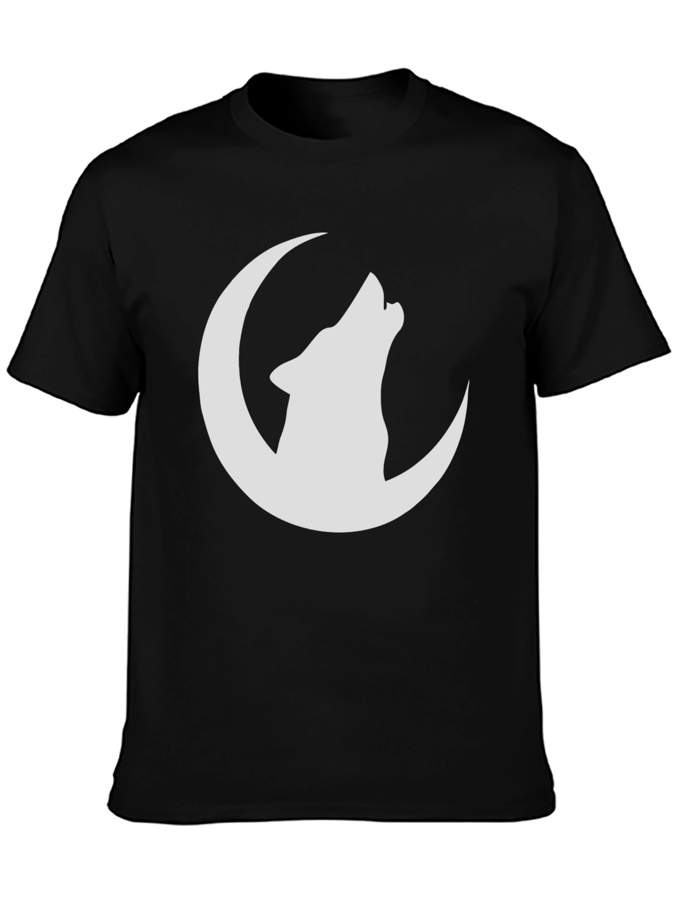 Black Wolf Moon Graphic T-Shirt - Black view 3