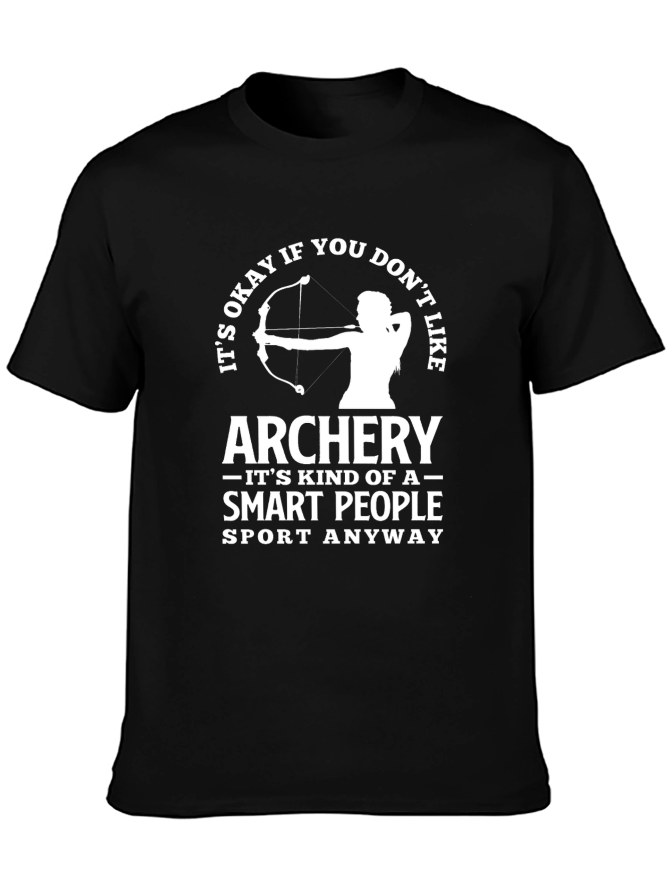 Black Archery Smart People Sport T-Shirt view 3