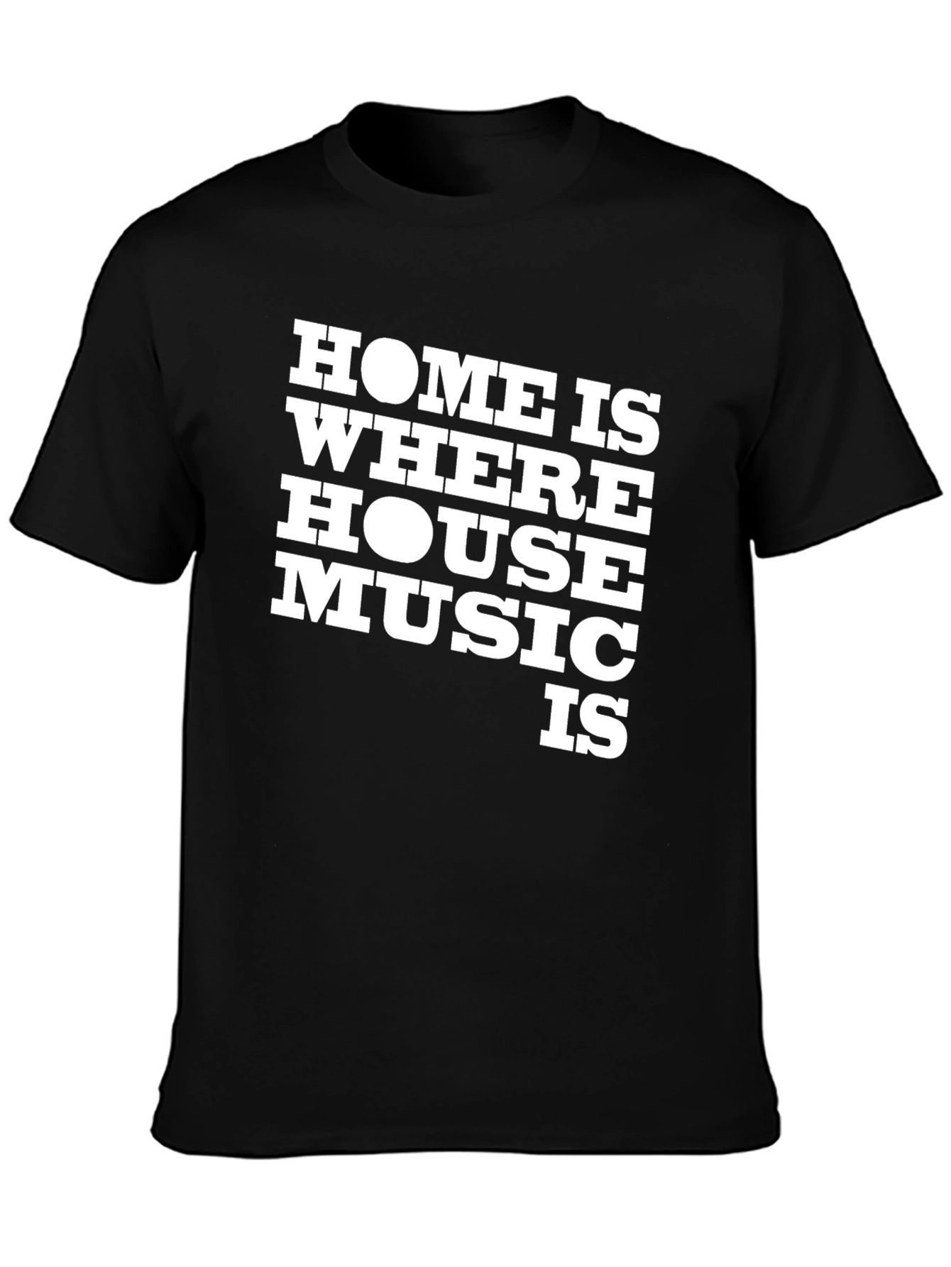 Black Home is Where House Music Is T-Shirt view 3