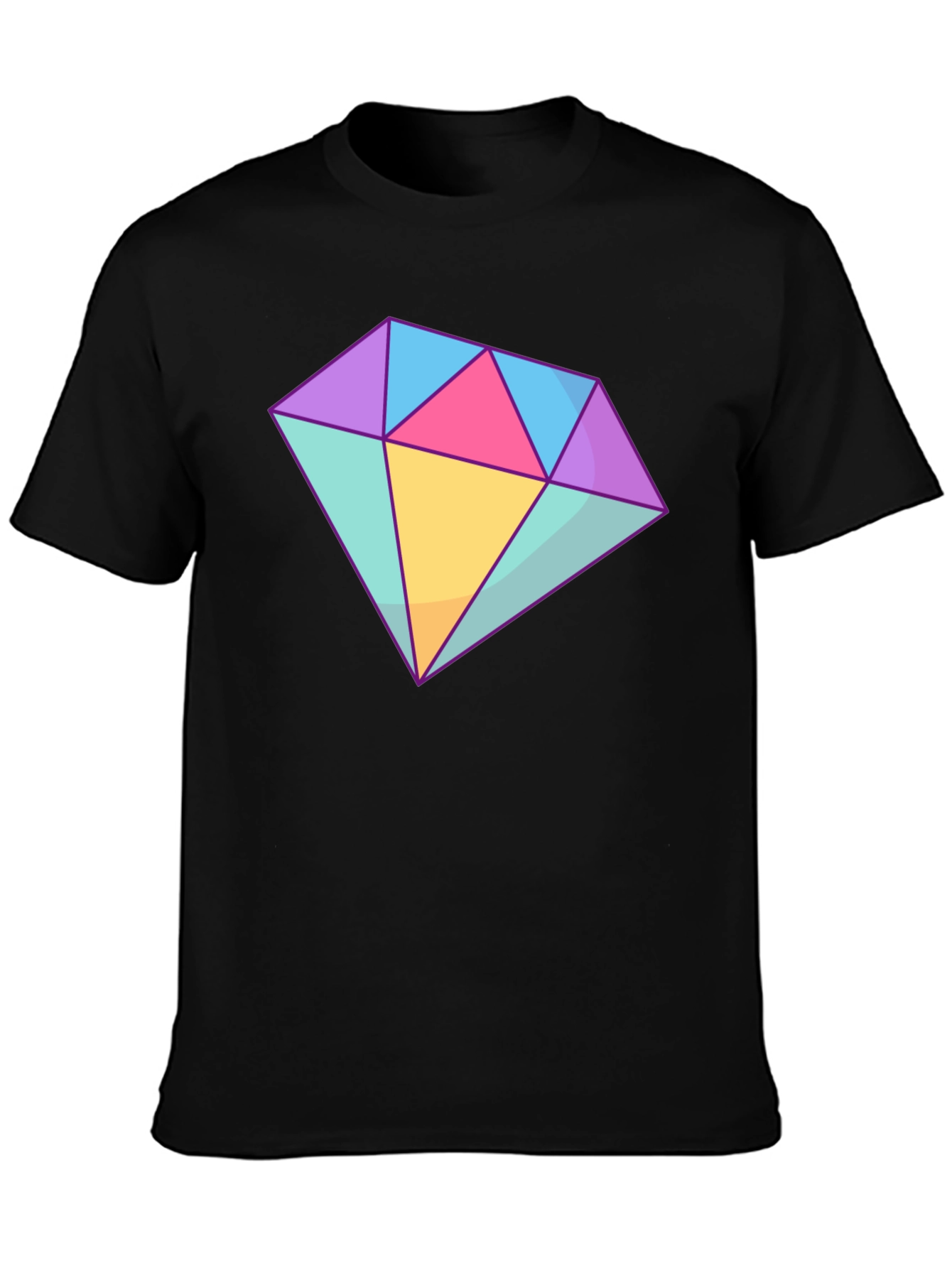 Black Diamond Graphic Tee - Stylish Cotton Blend T-Shirt view 3