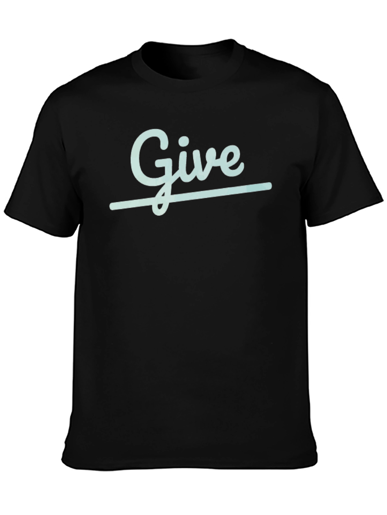 Black Give Graphic Tee - Soft Cotton Casual Shirt view 3