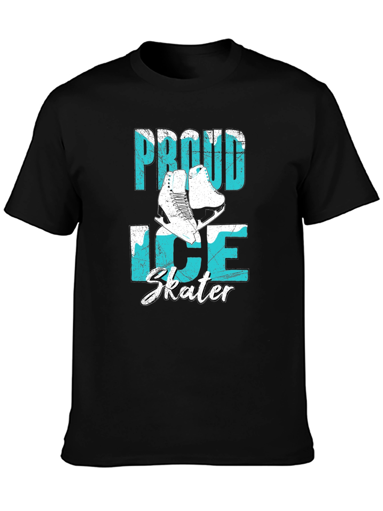 Black Proud Ice Skater Graphic T-Shirt view 3