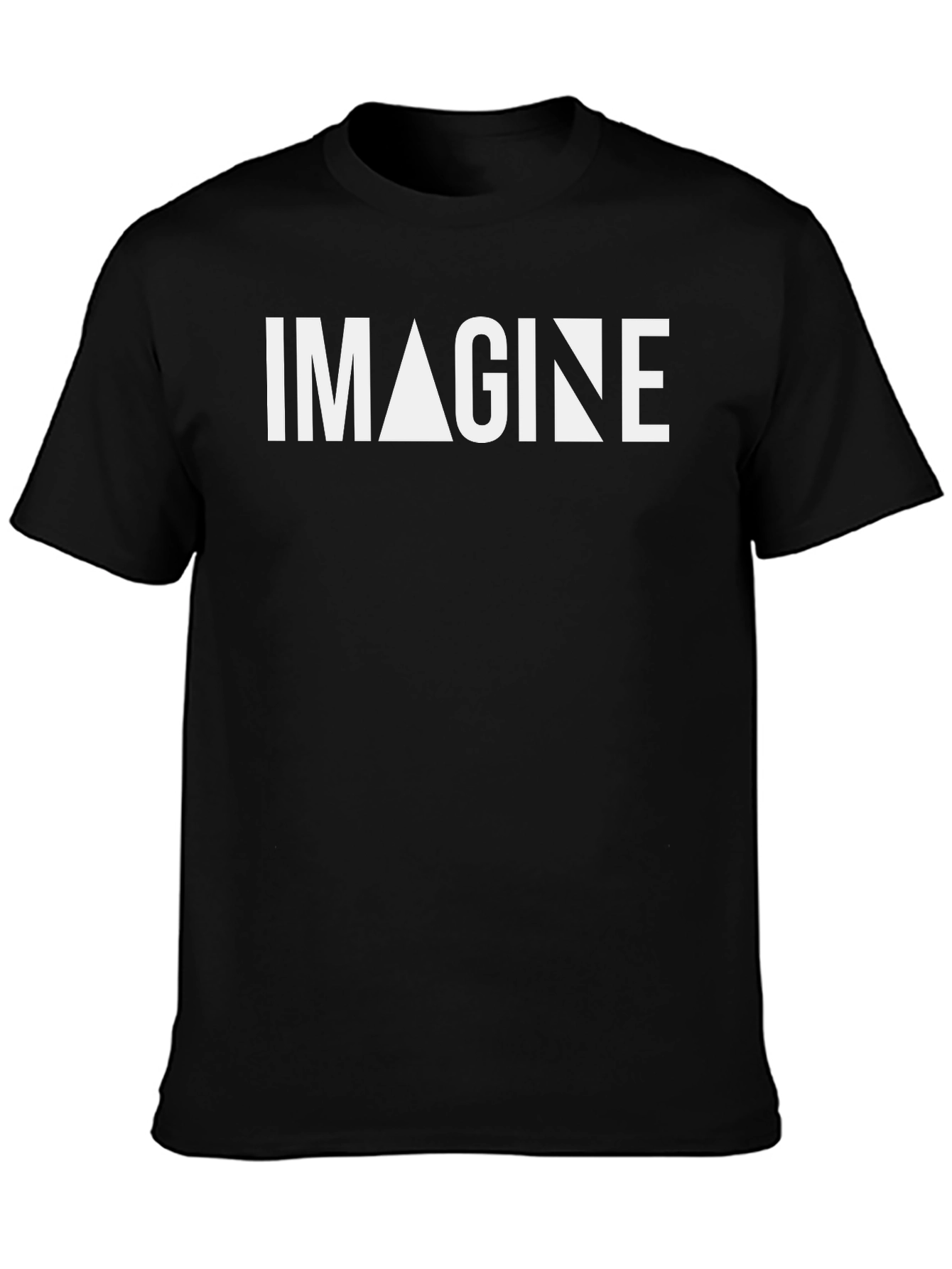 Black Imagine Graphic Tee - Black Cotton Blend view 3