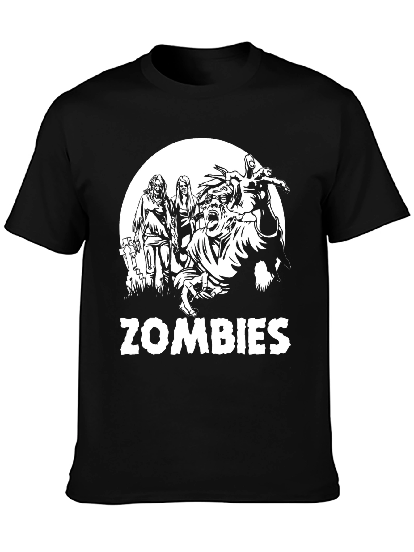 Black Zombies Graphic Print T-Shirt - Black view 3