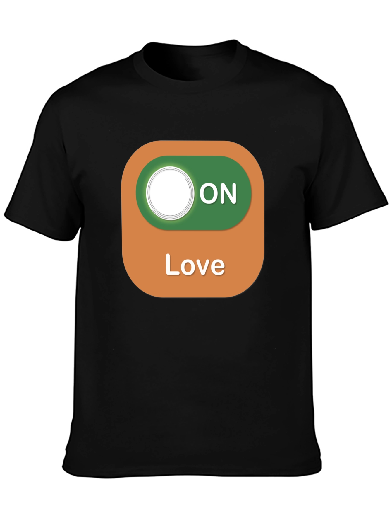 Black Love On Toggle Black T-Shirt view 3