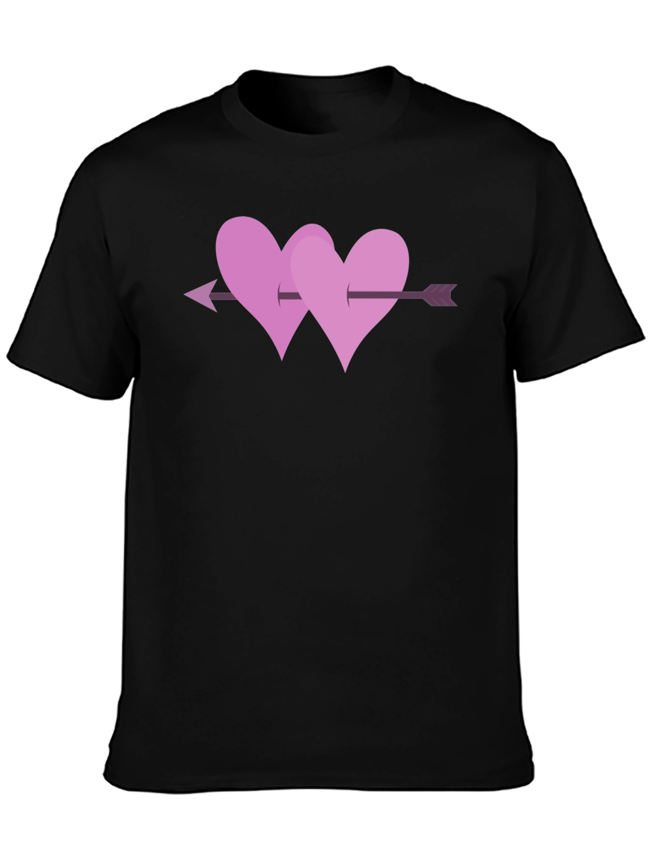 Black Love Arrow Heart T-Shirt - Valentine's Day Tee view 3