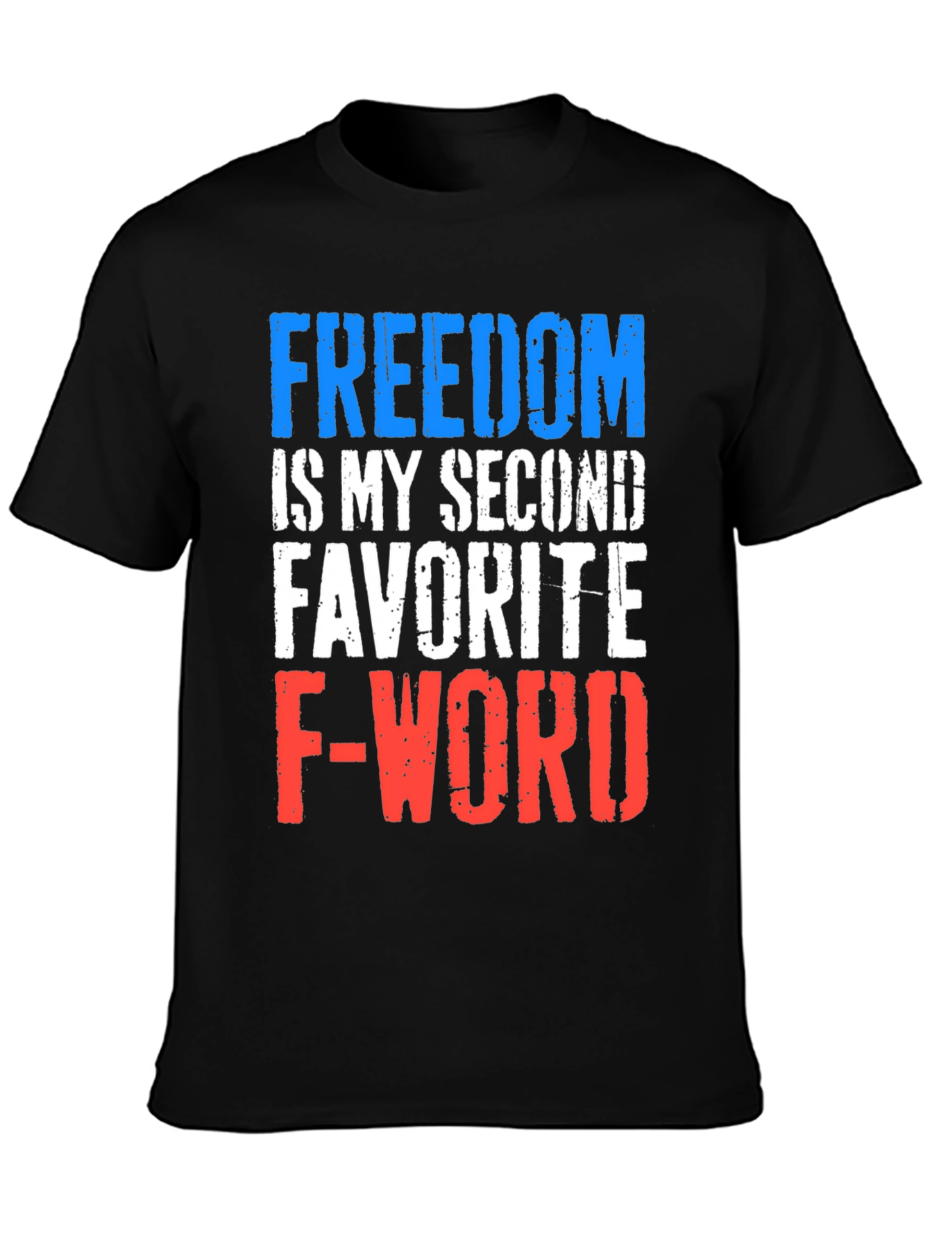 Black Freedom Funny Graphic Tee view 3