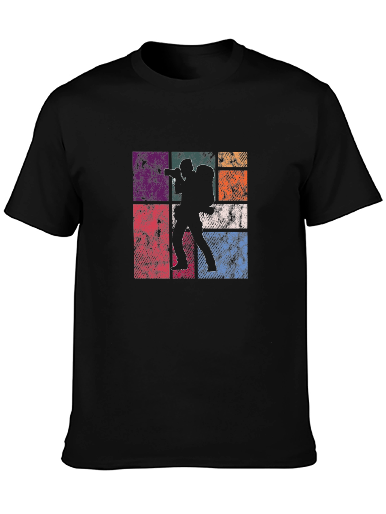 Black Retro Photographer T-Shirt - Vintage Style view 3