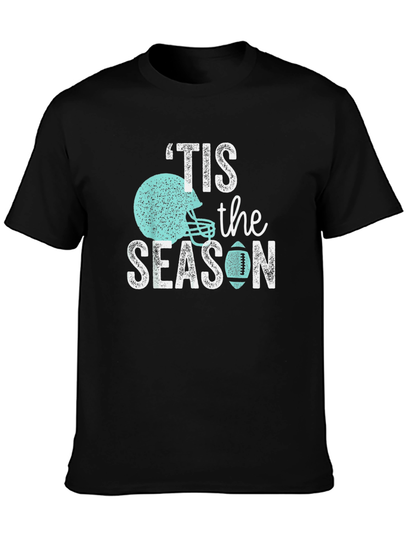 Black 'Tis The Season Football T-Shirt view 3