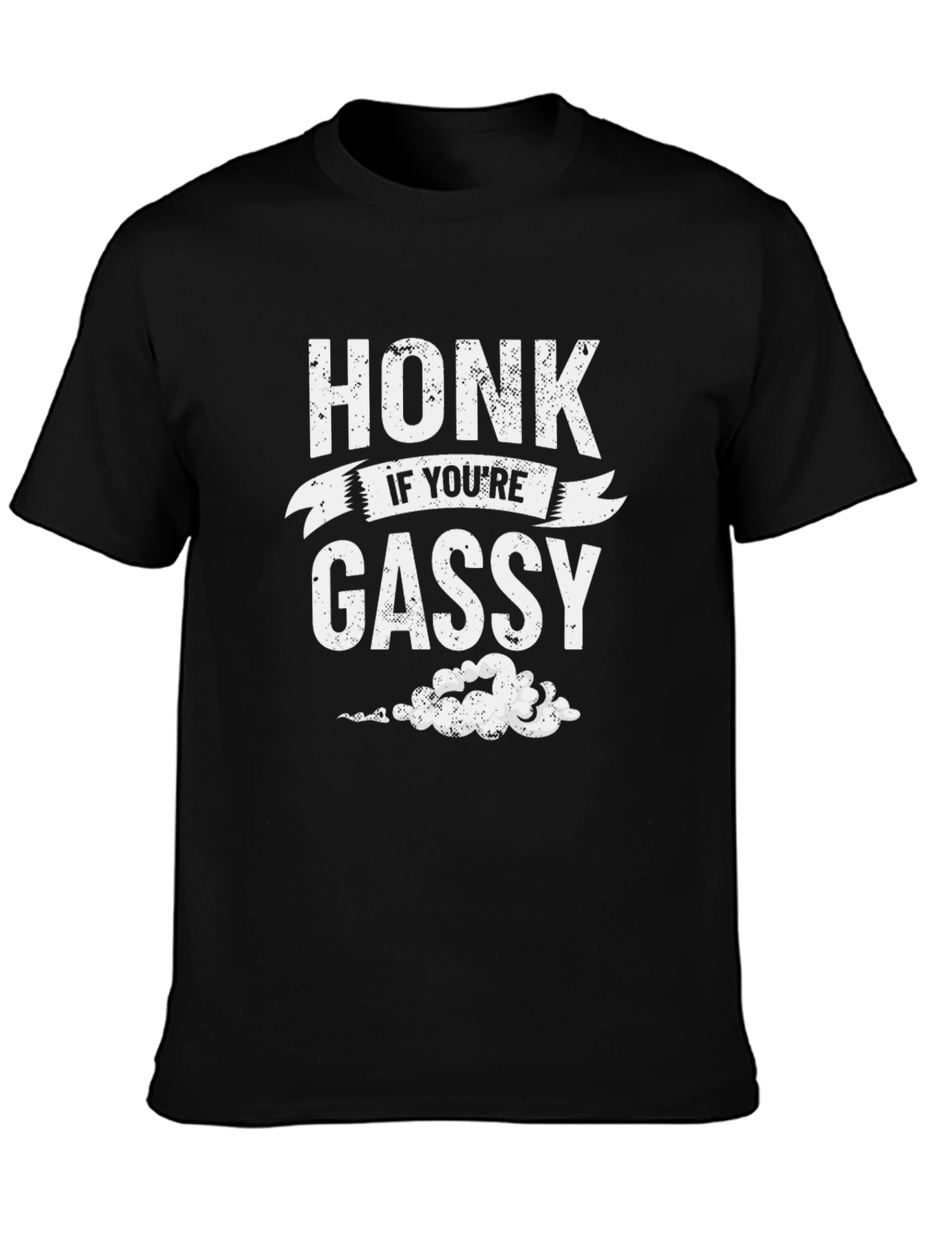 Black Honk If You're Gassy Graphic T-Shirt view 3