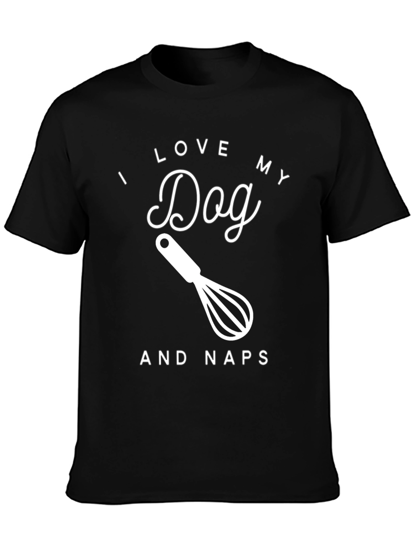 Black I Love My Dog And Naps Graphic Tee view 3