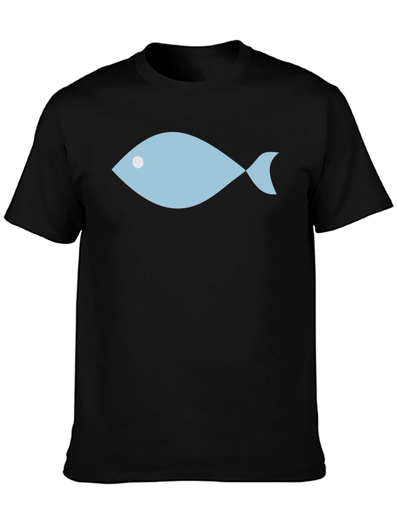 Black Minimalist Fish Graphic Tee - Unisex view 3
