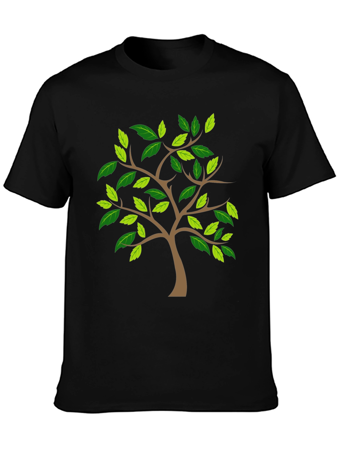 Black Nature Tree Graphic Print Tee - Classic Black view 3