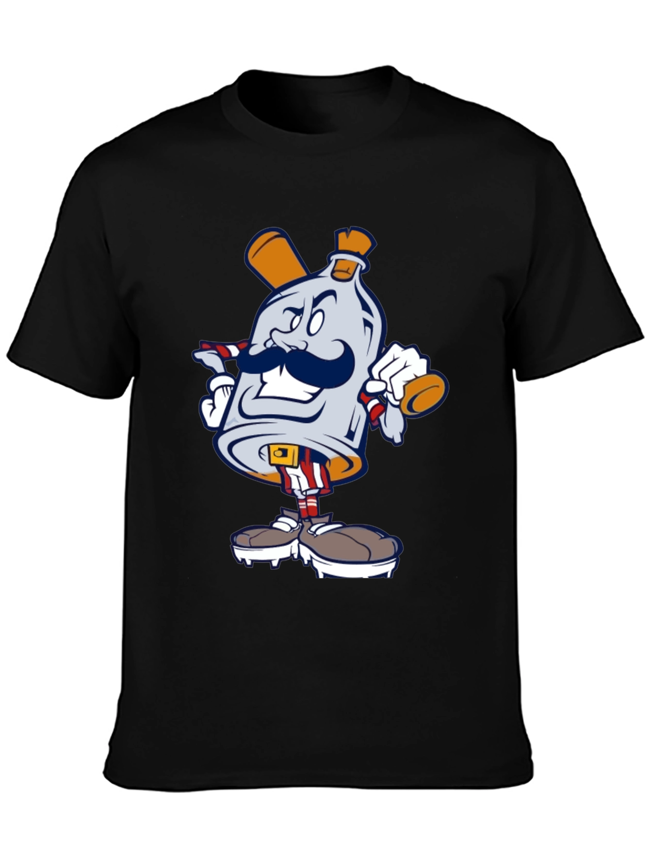 Black Cartoon Character T-Shirt view 3