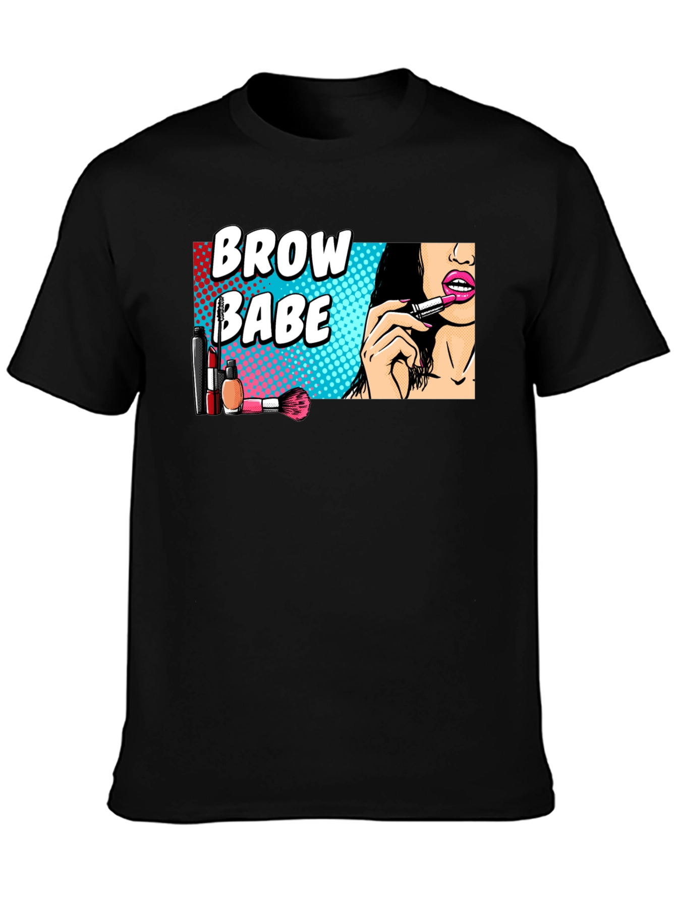Black Brow Babe Graphic Tee - Makeup Artist T-Shirt view 3