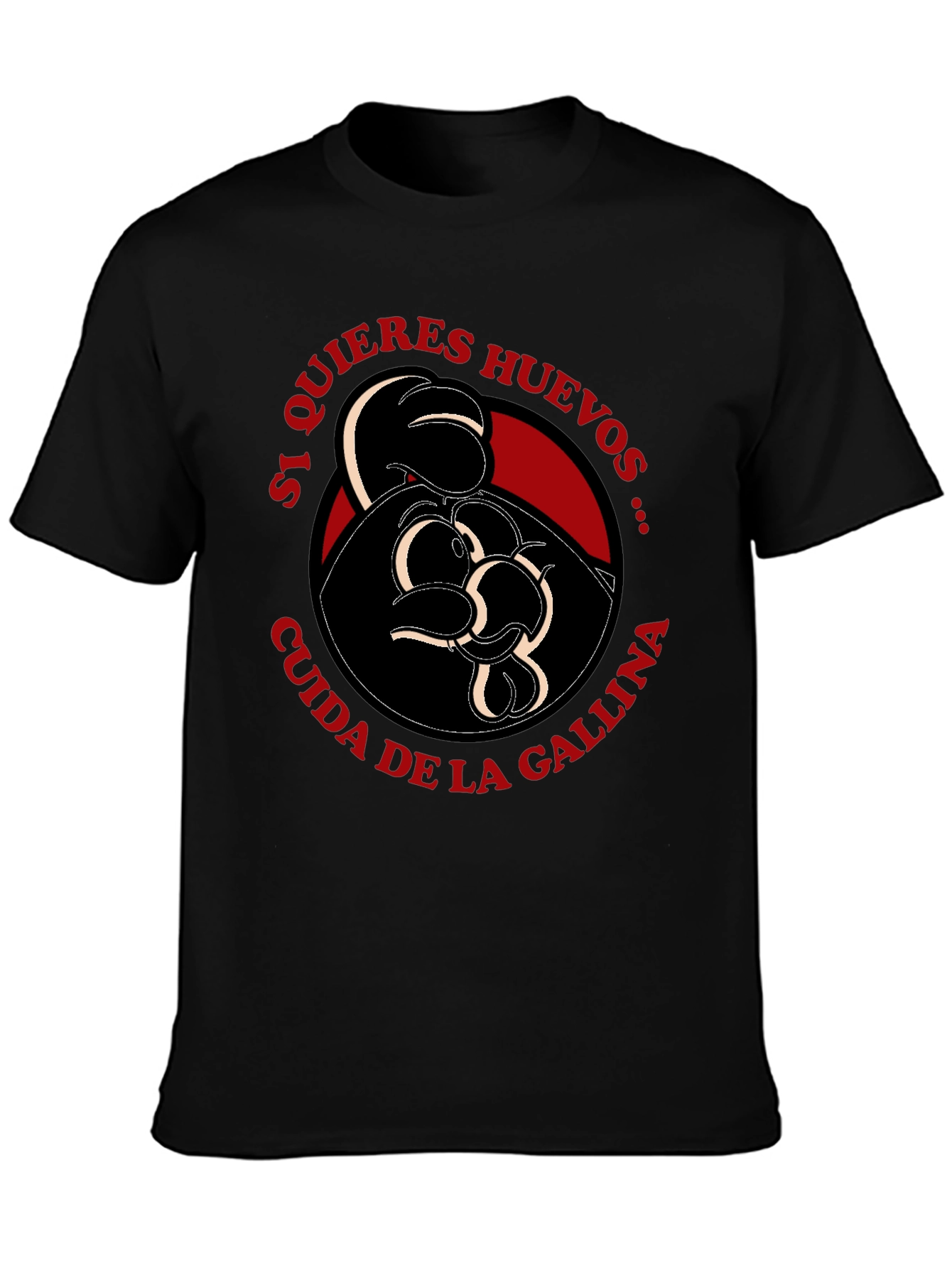 Black Humorous Spanish Saying T-Shirt view 3
