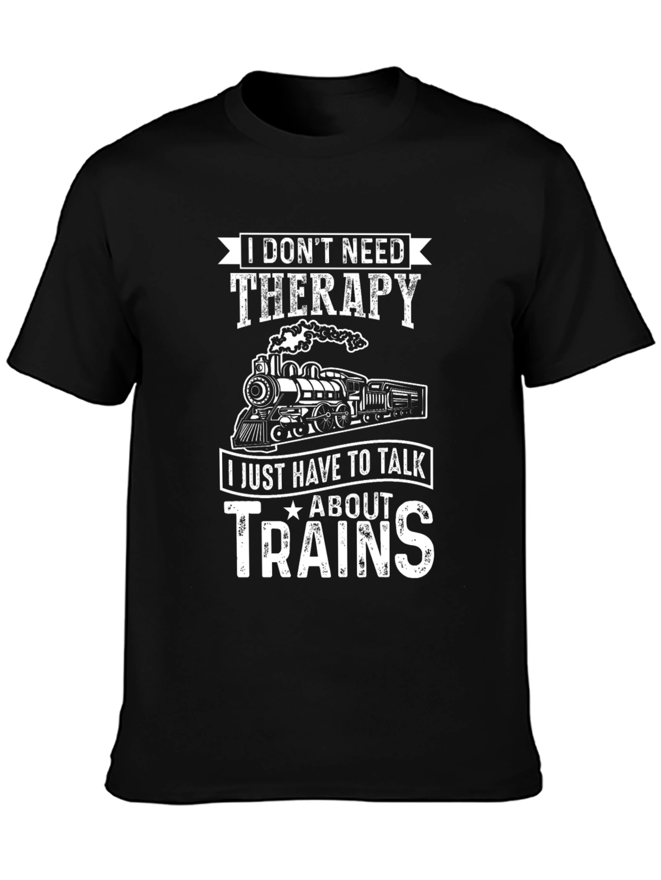 Black Train Lover T-Shirt - Therapy Alternative! view 3