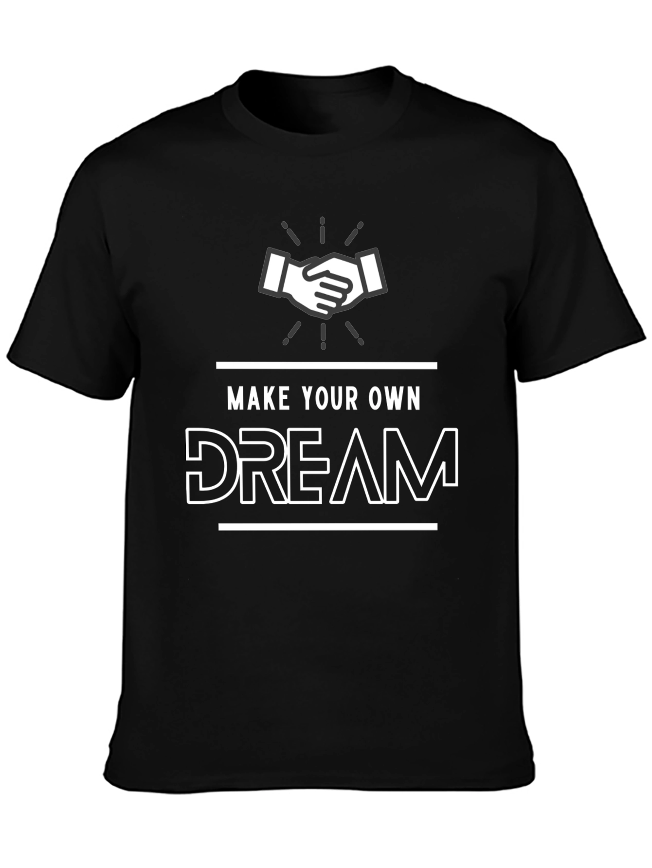 Black Make Your Own Dream Black T-Shirt view 3