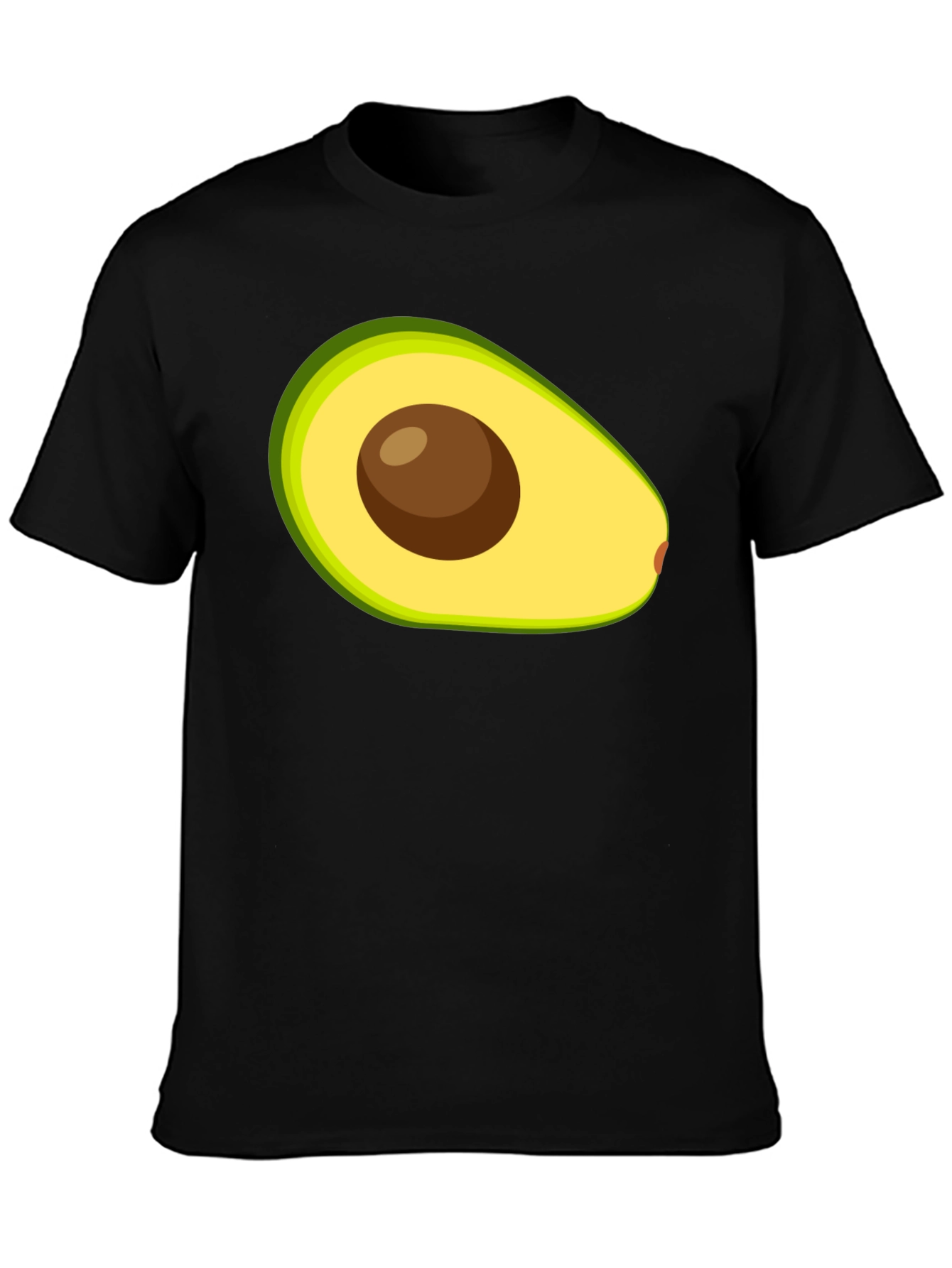 Black Avocado Graphic Tee - Black Cotton T-Shirt view 3