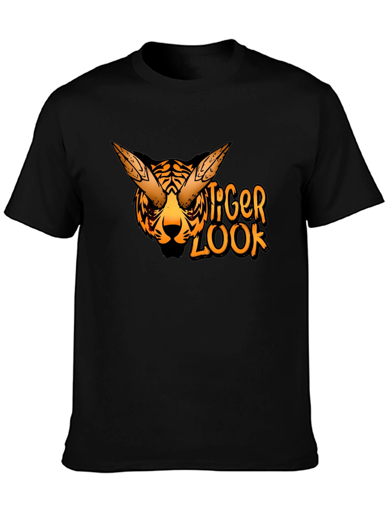 Black Tiger Look Graphic Tee - Cool Animal Design view 3