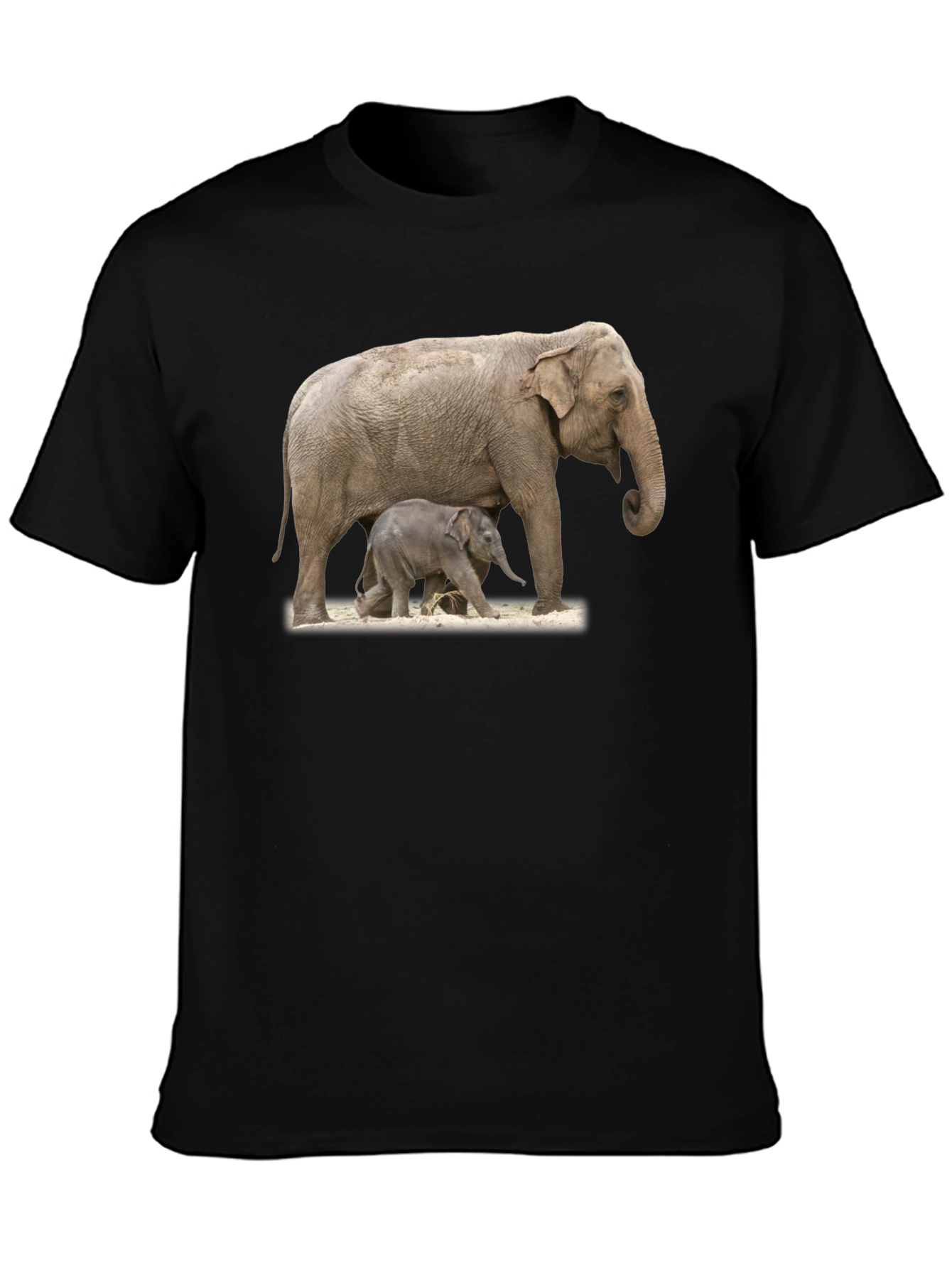 Black Elephant Family Graphic Tee view 3