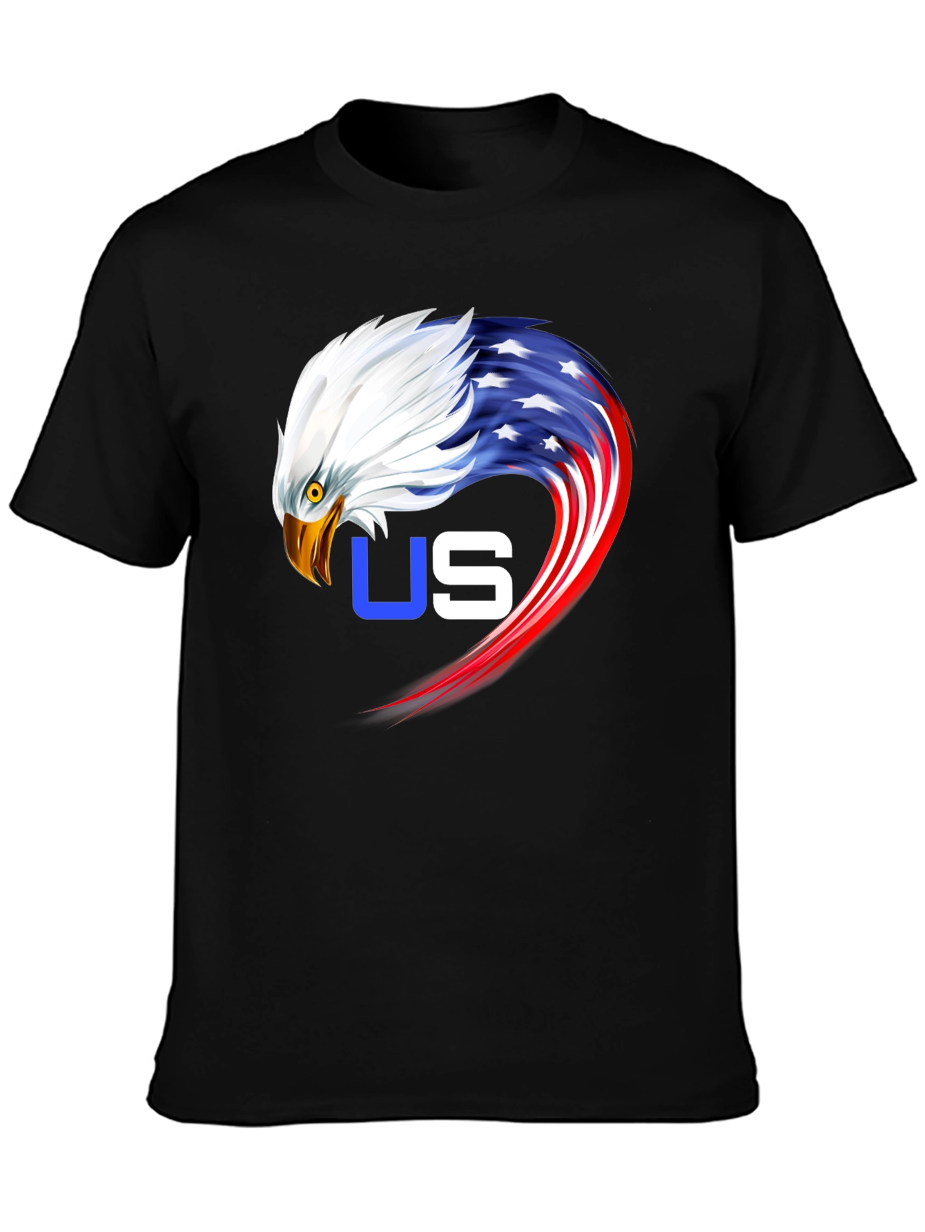 Black Patriotic Eagle Graphic Tee - USA Pride view 3