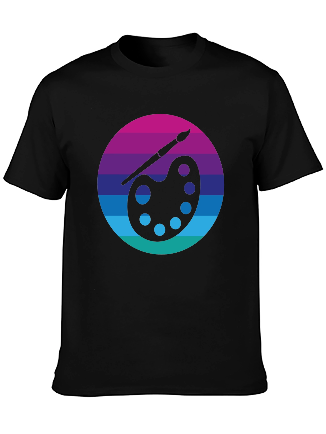 Black Artist Palette Graphic Tee - Creative Style view 3