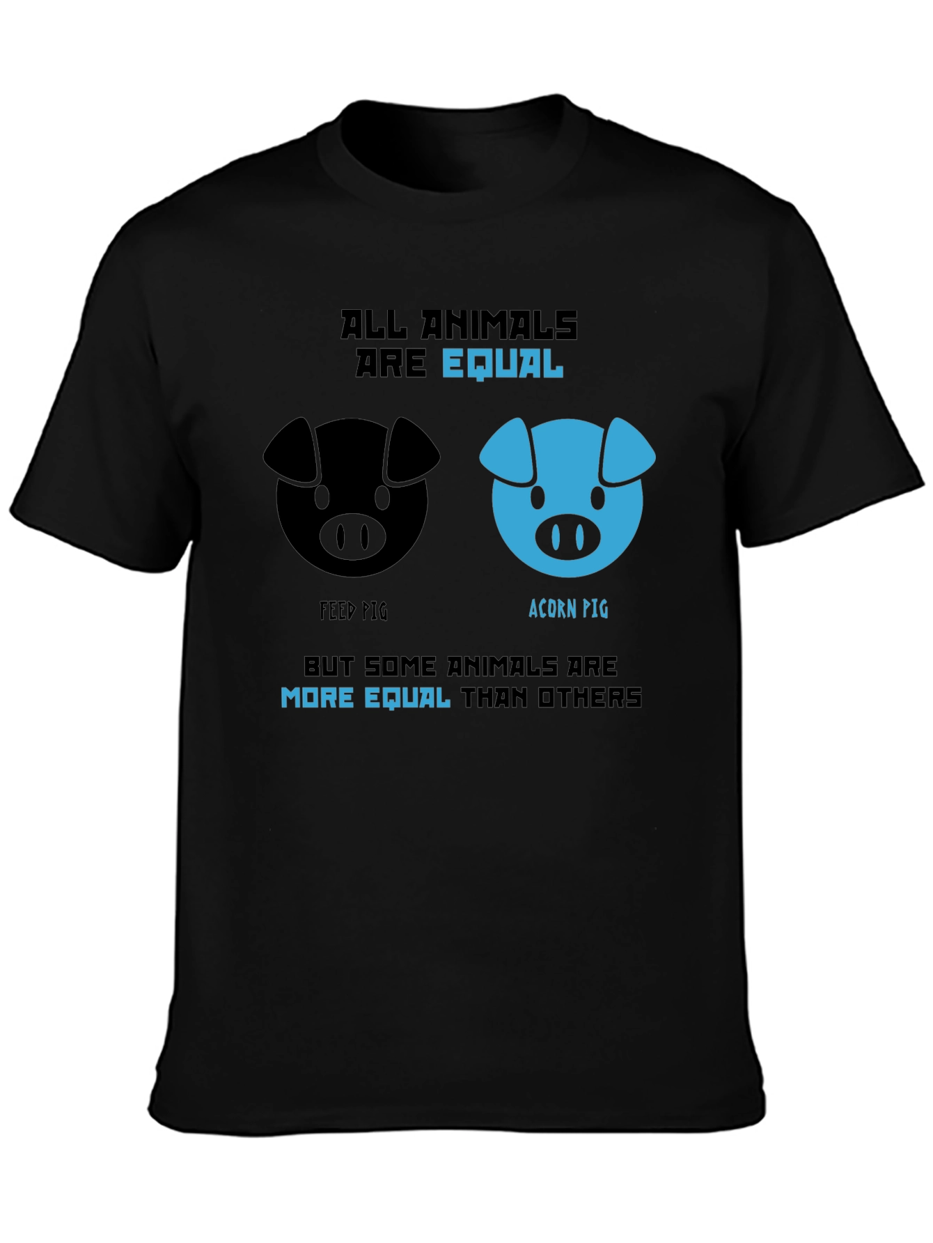 Black All Animals Are Equal T-Shirt view 3
