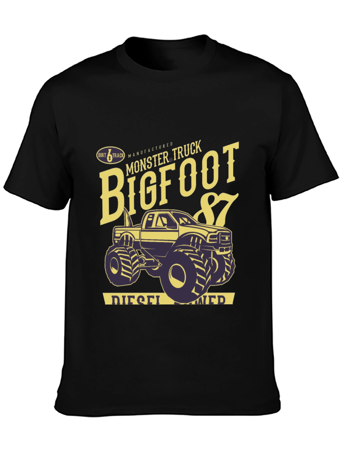 Black Bigfoot Monster Truck '87 Graphic Tee view 3