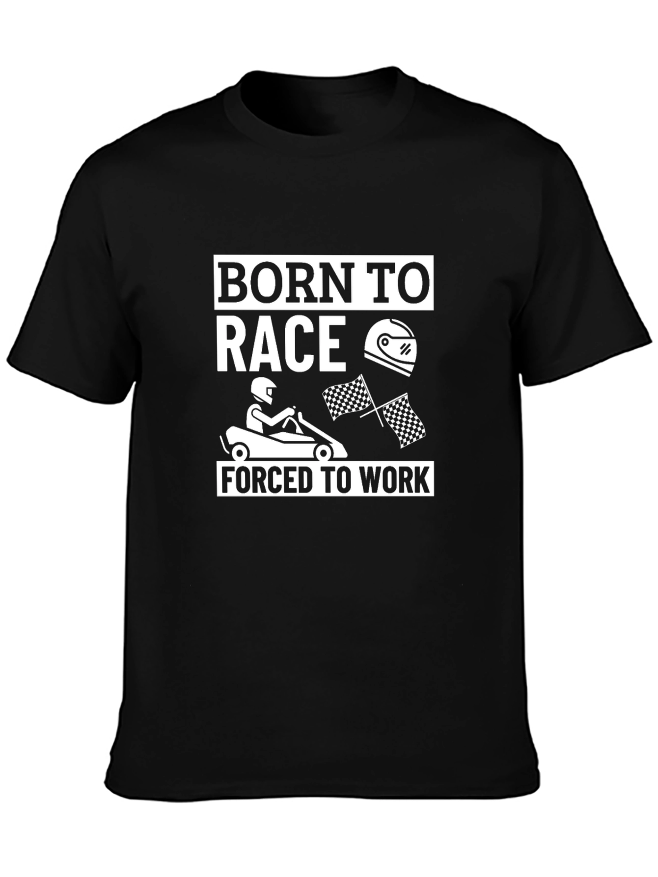 Black Born to Race Graphic T-Shirt view 3