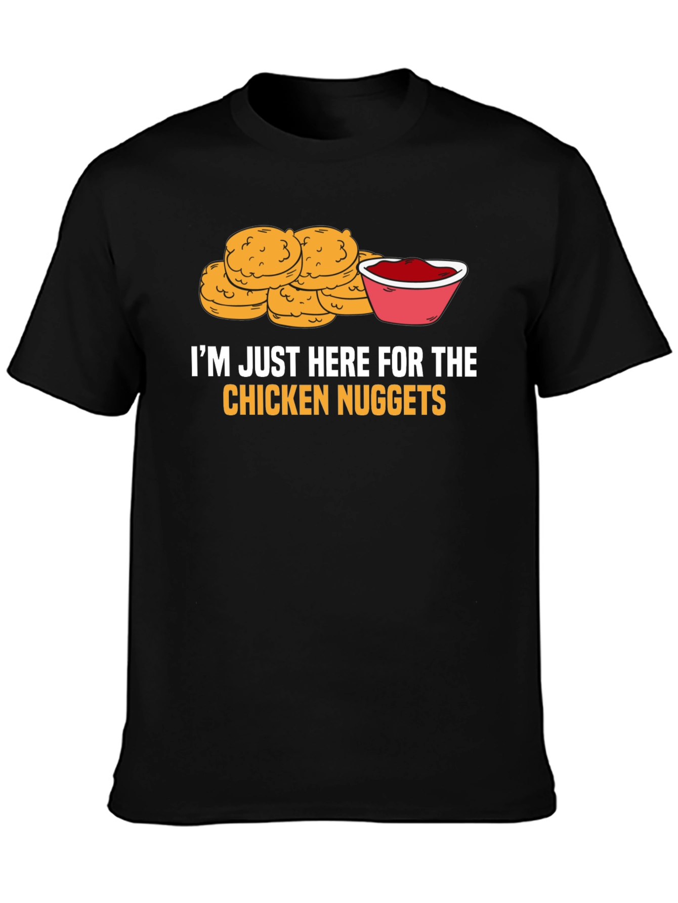 Black Chicken Nugget Lover T-Shirt view 3