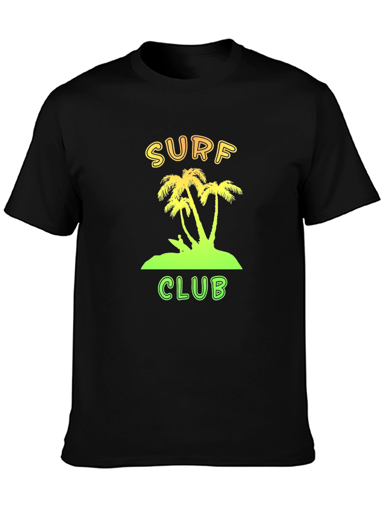 Black Surf Club Palm Tree T-Shirt - Island Vibes Tee view 3