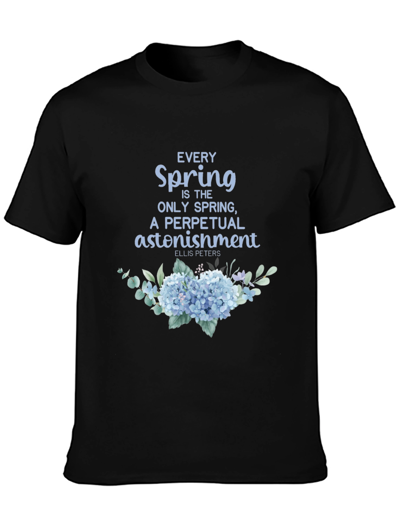 Black Spring Astonishment Graphic T-Shirt view 3