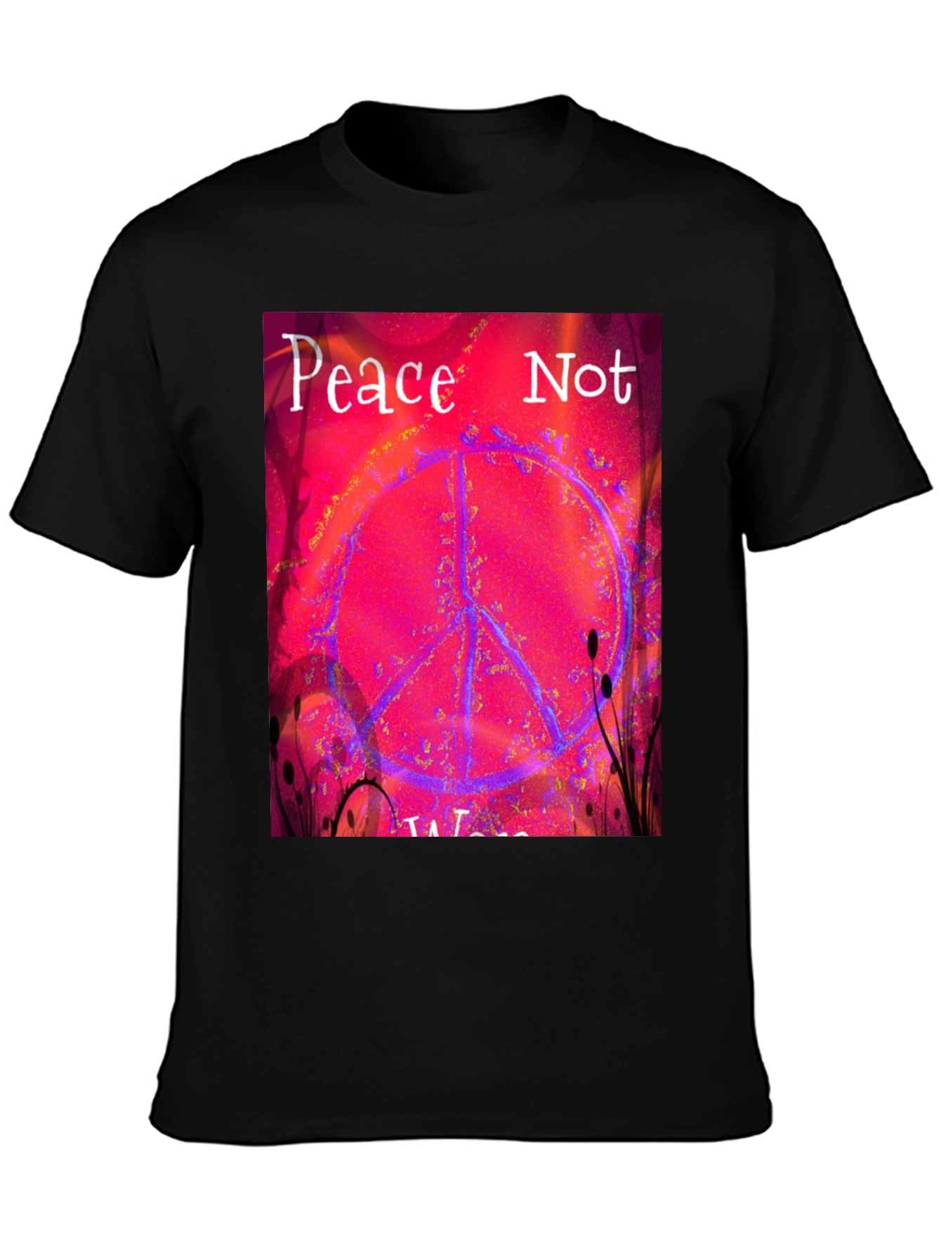 Black Peace Not War Graphic Tee view 3