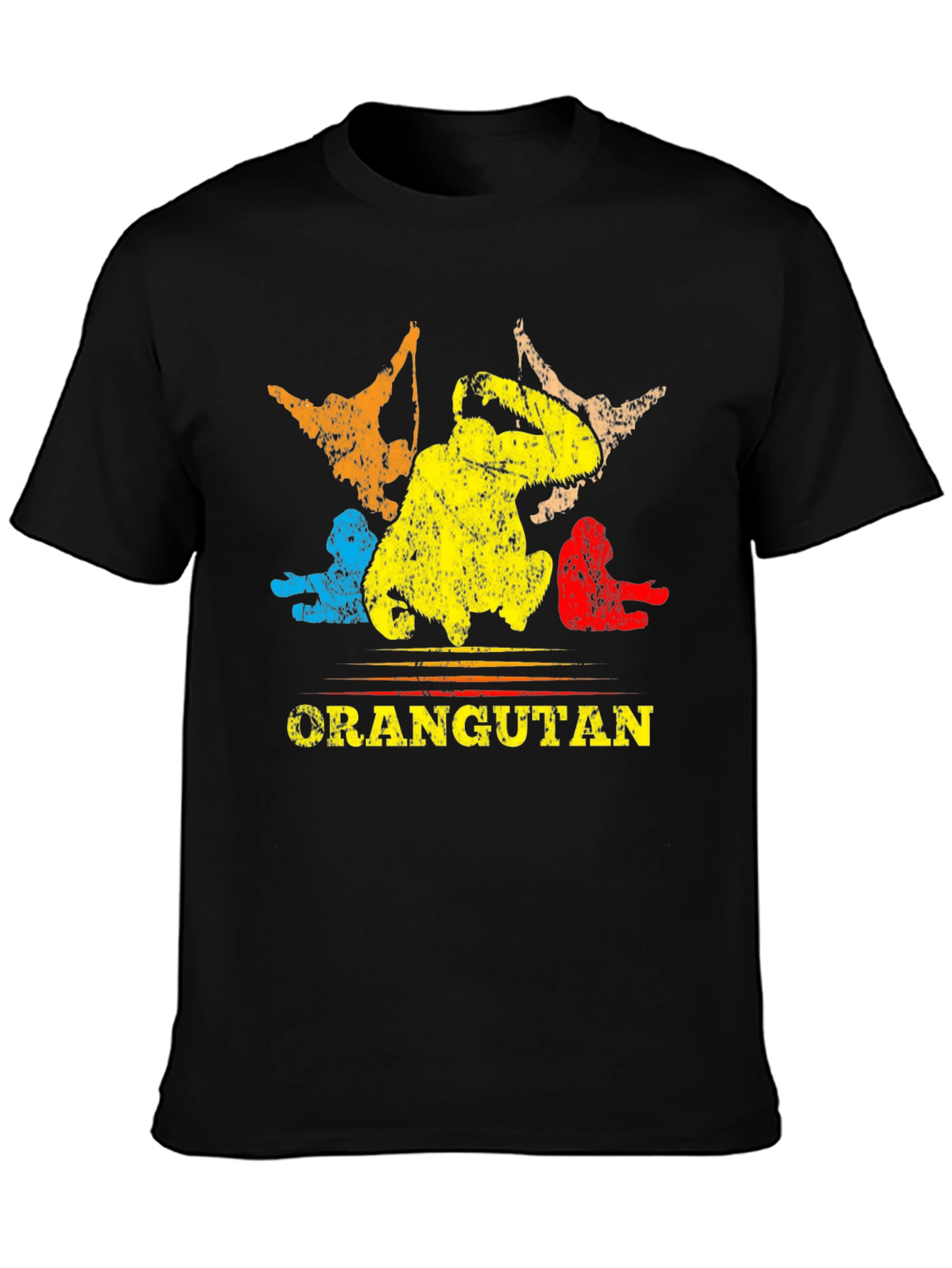 Black Orangutan Graphic Print T-Shirt view 3