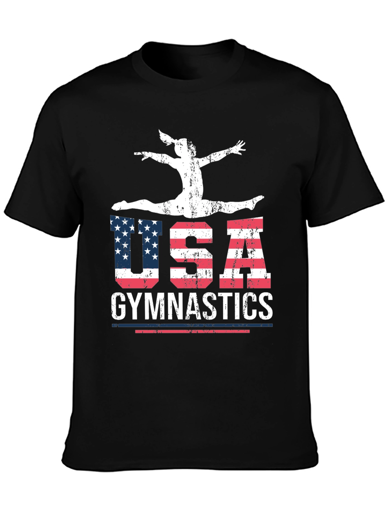 Black USA Gymnastics Graphic T-Shirt - Black view 3