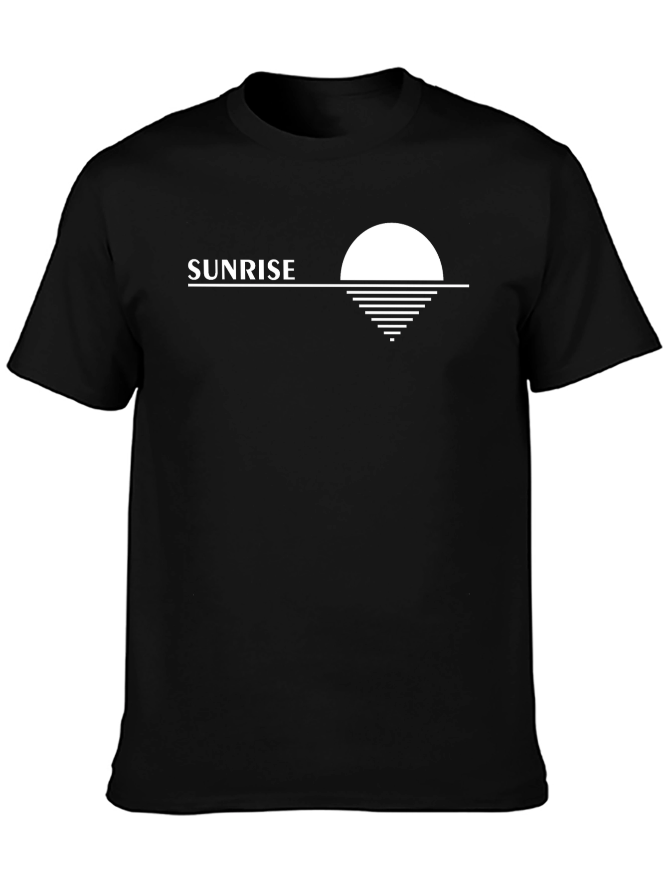 Black Sunrise Graphic Tee - Modern Minimalist Design view 3