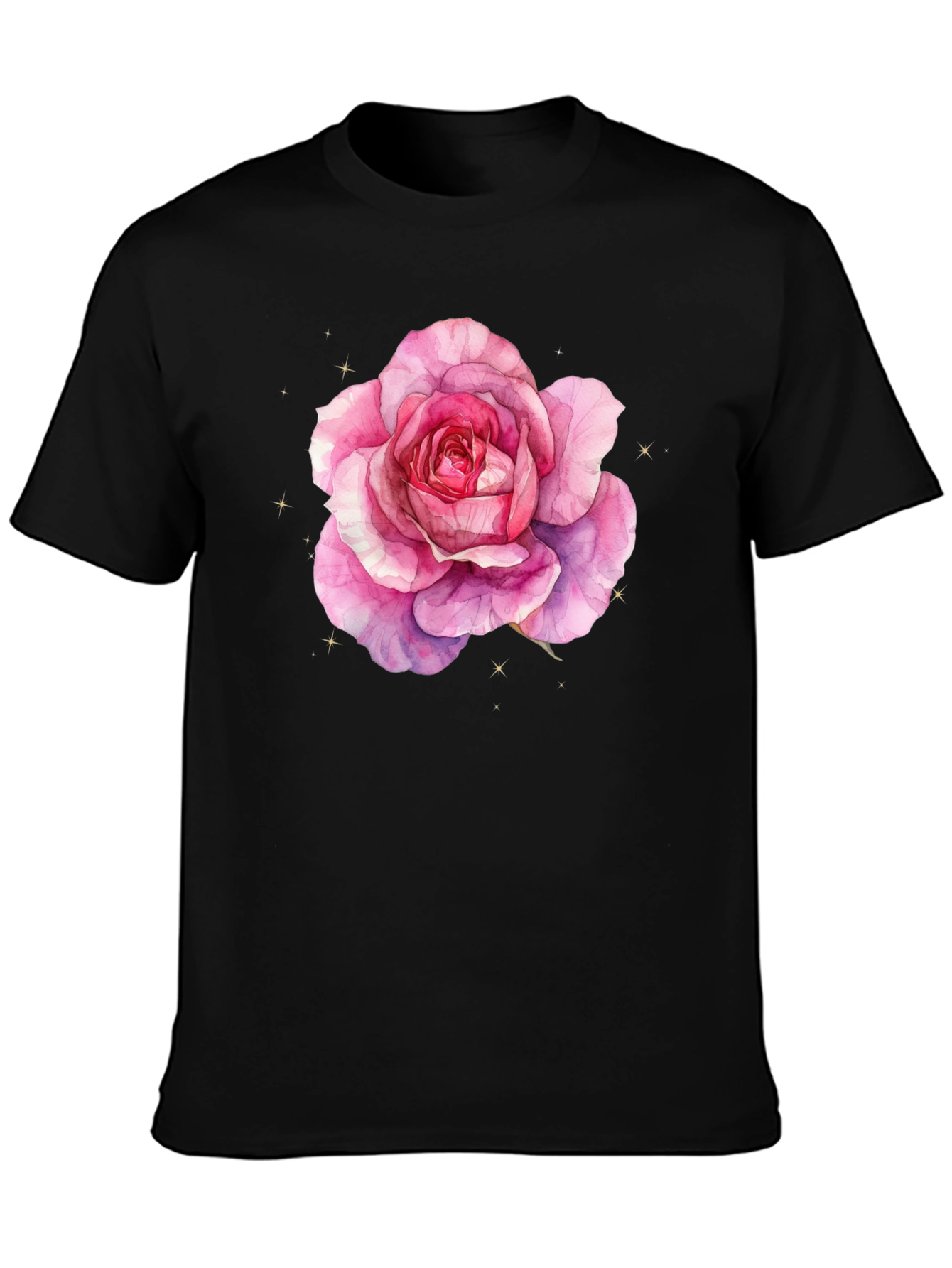 Black Rose Graphic T-Shirt - Soft Style view 3
