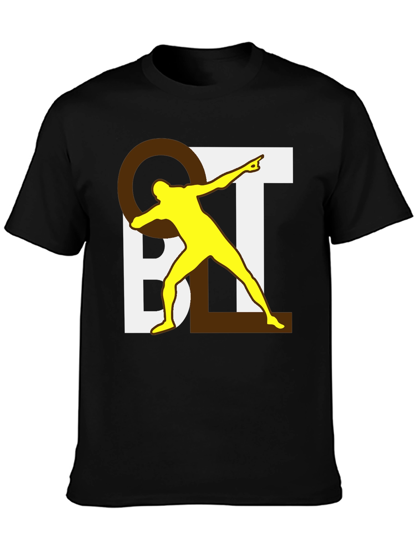 Black Novelty Graphic Tee - QBL Dabbing Player Black T-Shirt view 3